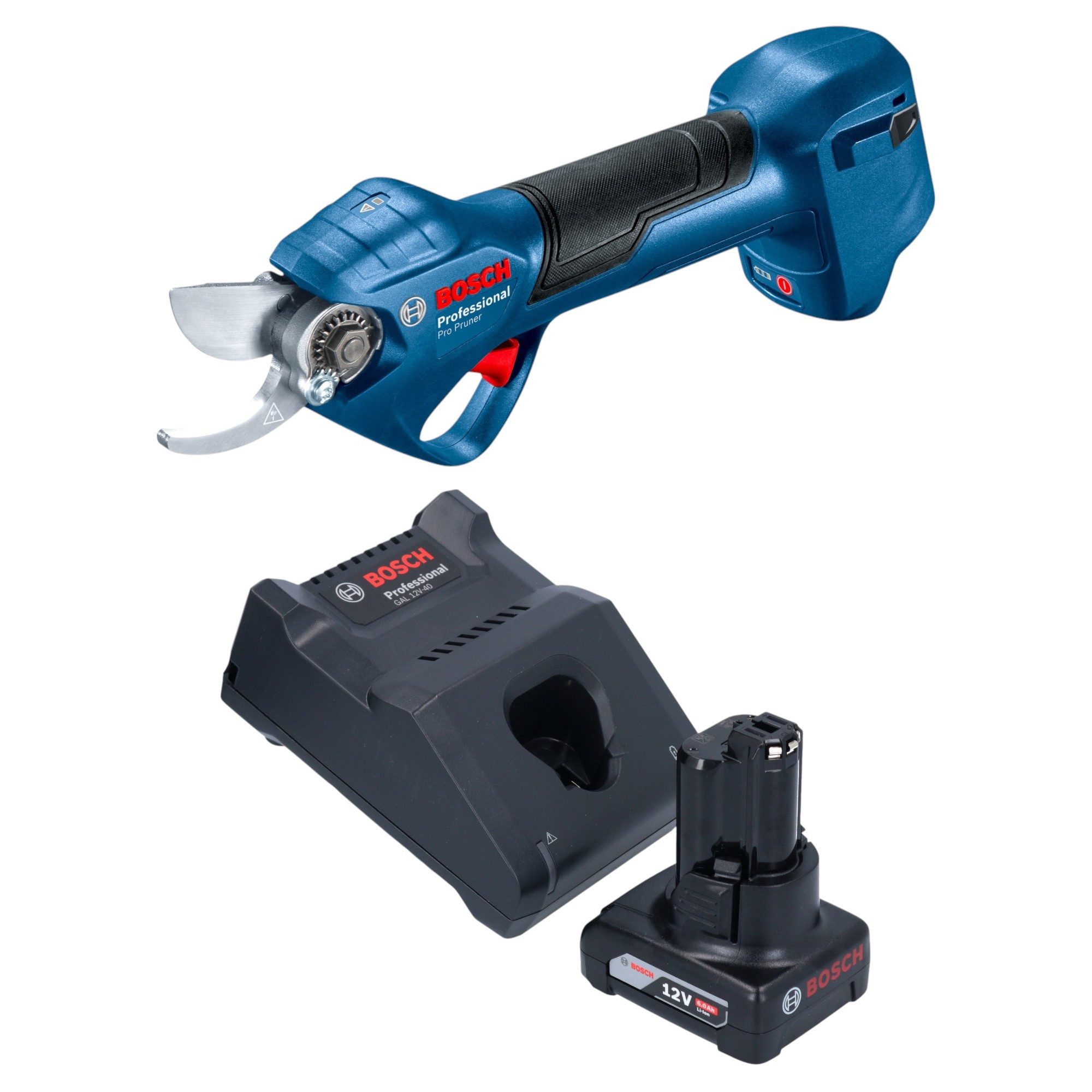 Bosch Professional Akku-Astschere Pro Pruner Professional 12 V + 1x Akku 6,0 Ah + Ladegerät