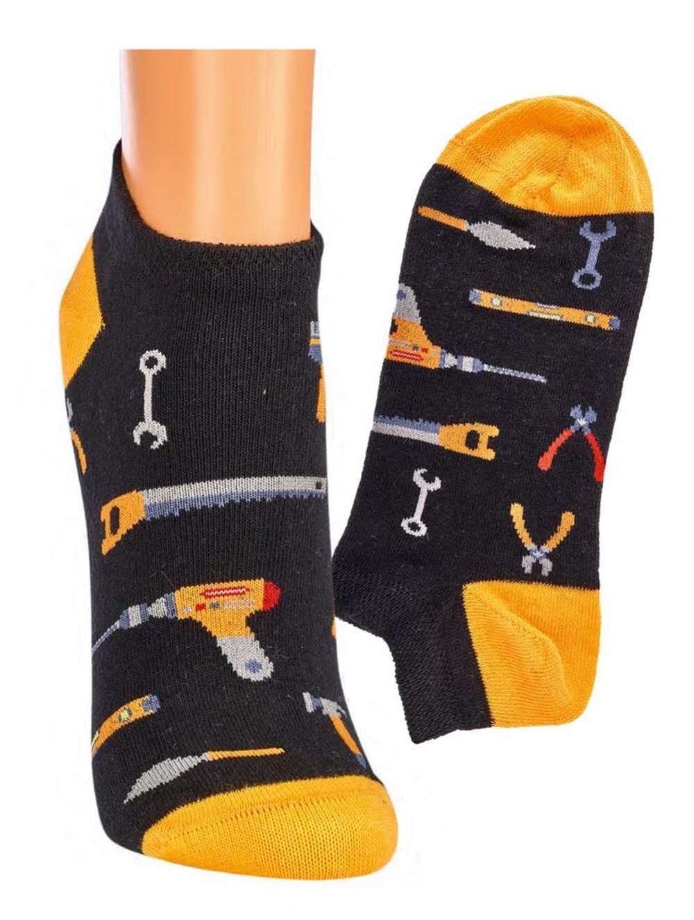 Socks 4 1-Paar, 2-er Bündel, Sneaker Fleissige (2-er Freizeitsocken Bündel) Handwerker Fun