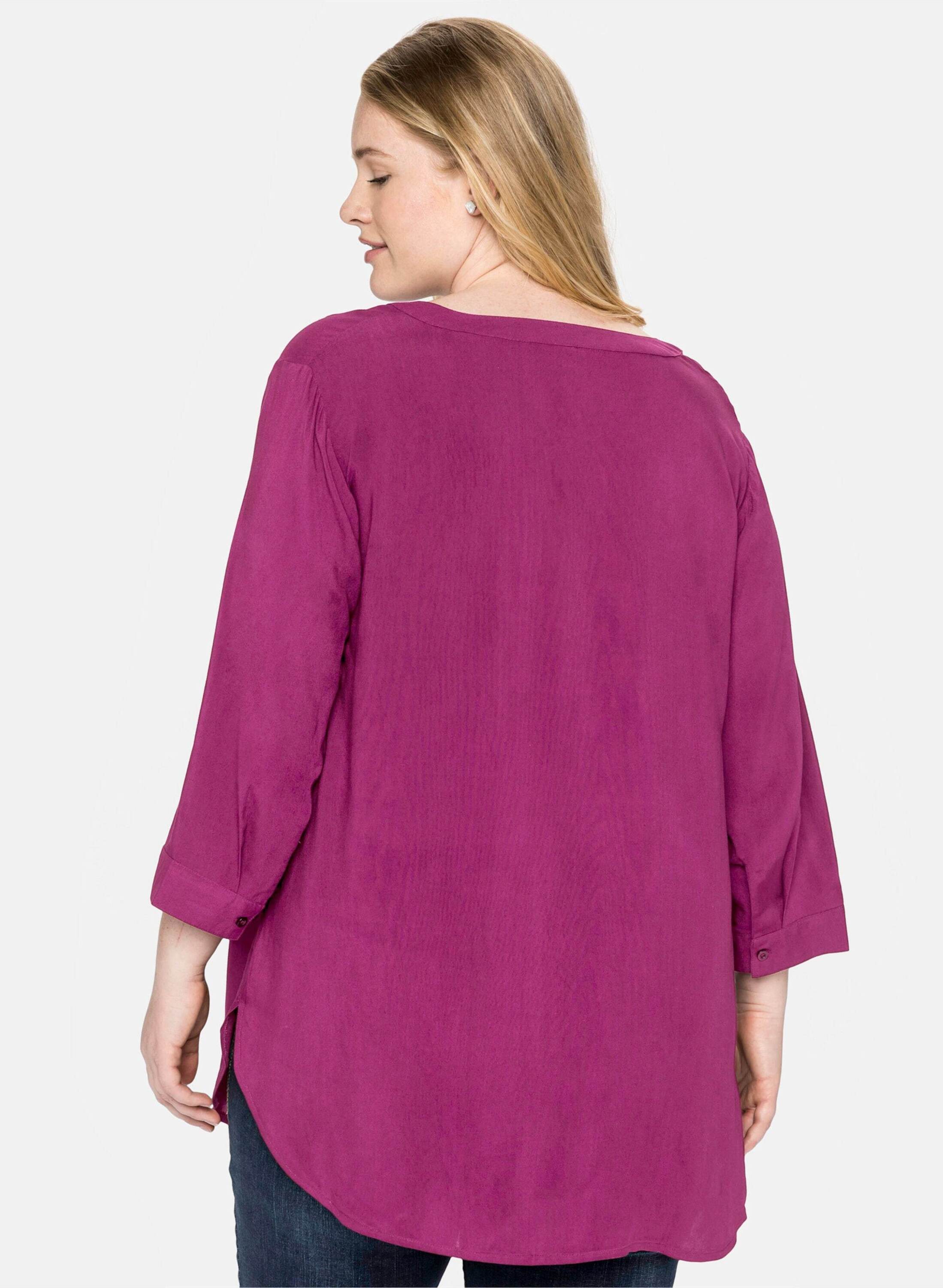 Sheego Klassische Bluse Tunika 3/4-Arm