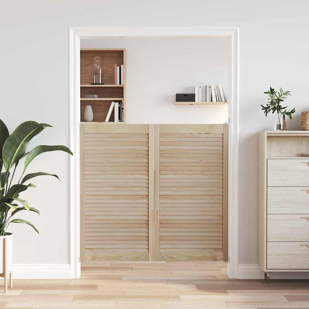 vidaXL Schranktür Schranktür mit Tür 2 Stk. Natur 110 x 2,1 x 59,5 cm (2 St)