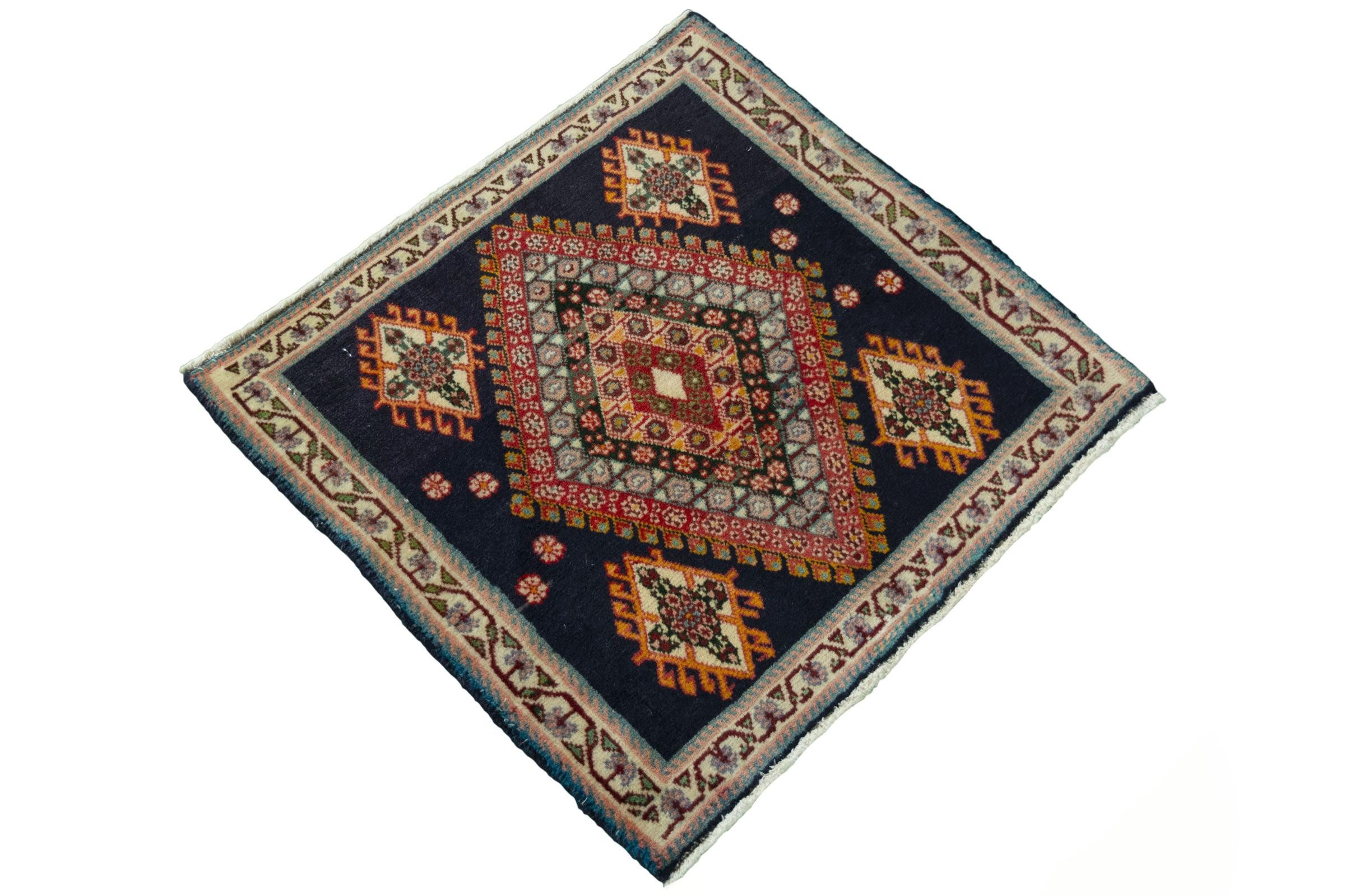 Nain Trading Orientteppich Shiraz 64x57 Handgeknüpfter Orientteppich / Perserteppich, rechteckig, Höhe: 10 mm