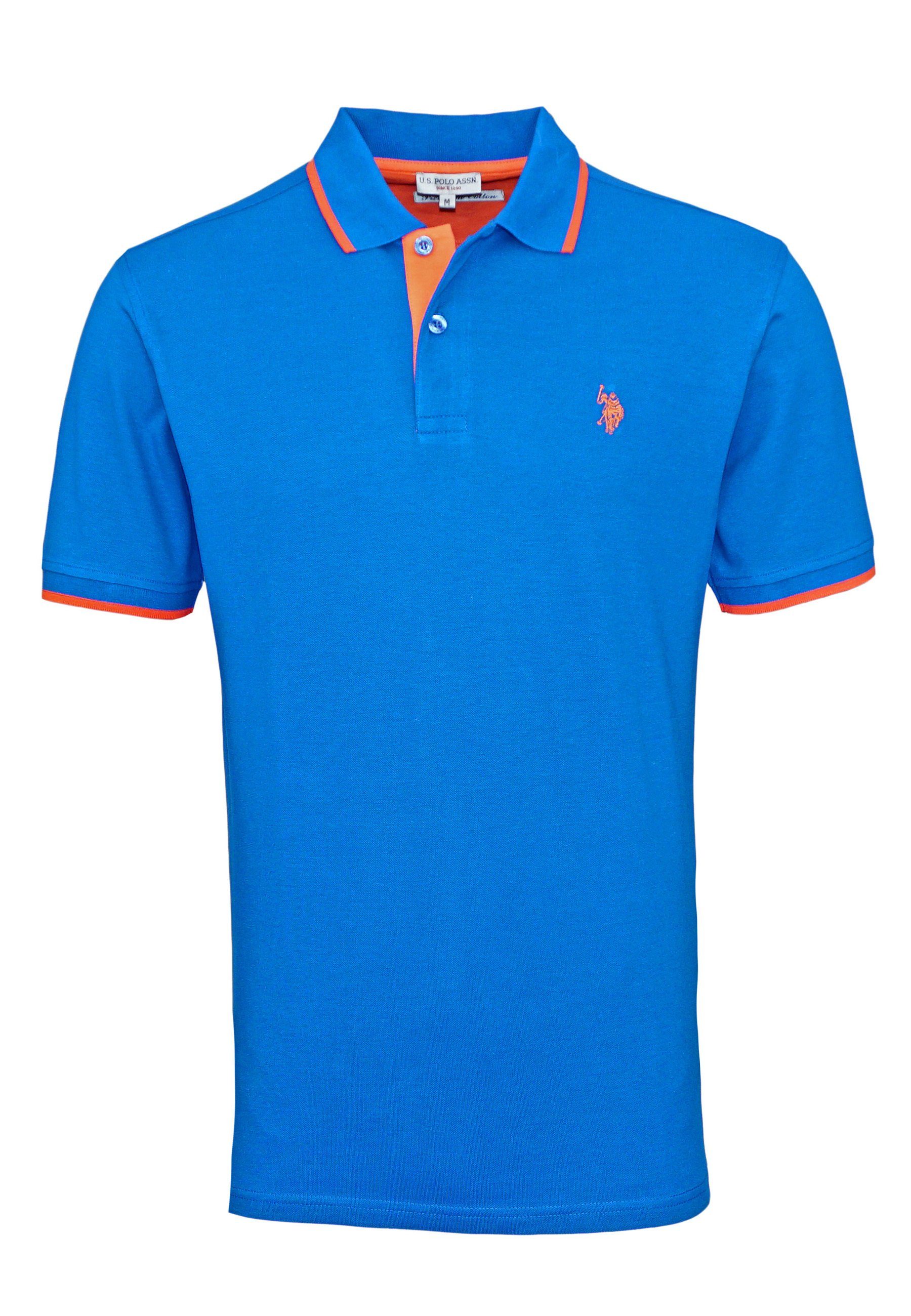 U.S. Polo Assn Poloshirt Shirt blau Poloshirt (1-tlg)