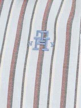 Tommy Hilfiger Langarmhemd SPLIT GLOBAL STRIPE SHIRT mit modischer Label-Stickerei