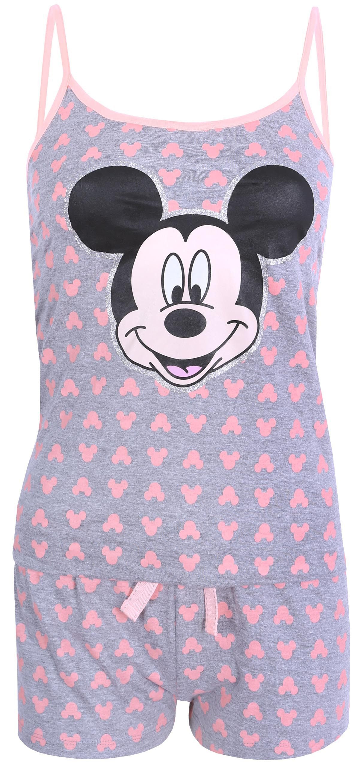 Sarcia.eu Pyjama Grau-Neon-Schlafanzug Mickey-Maus DISNEY S