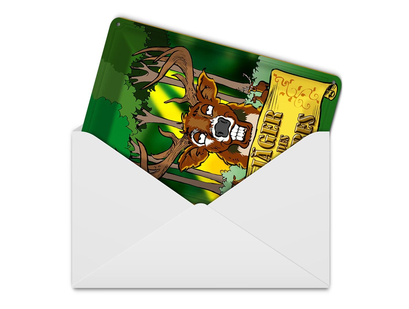 Femer GmbH Postkarte Jagd 10x14 cm Jäger des Jahres Reh, unfrankiert