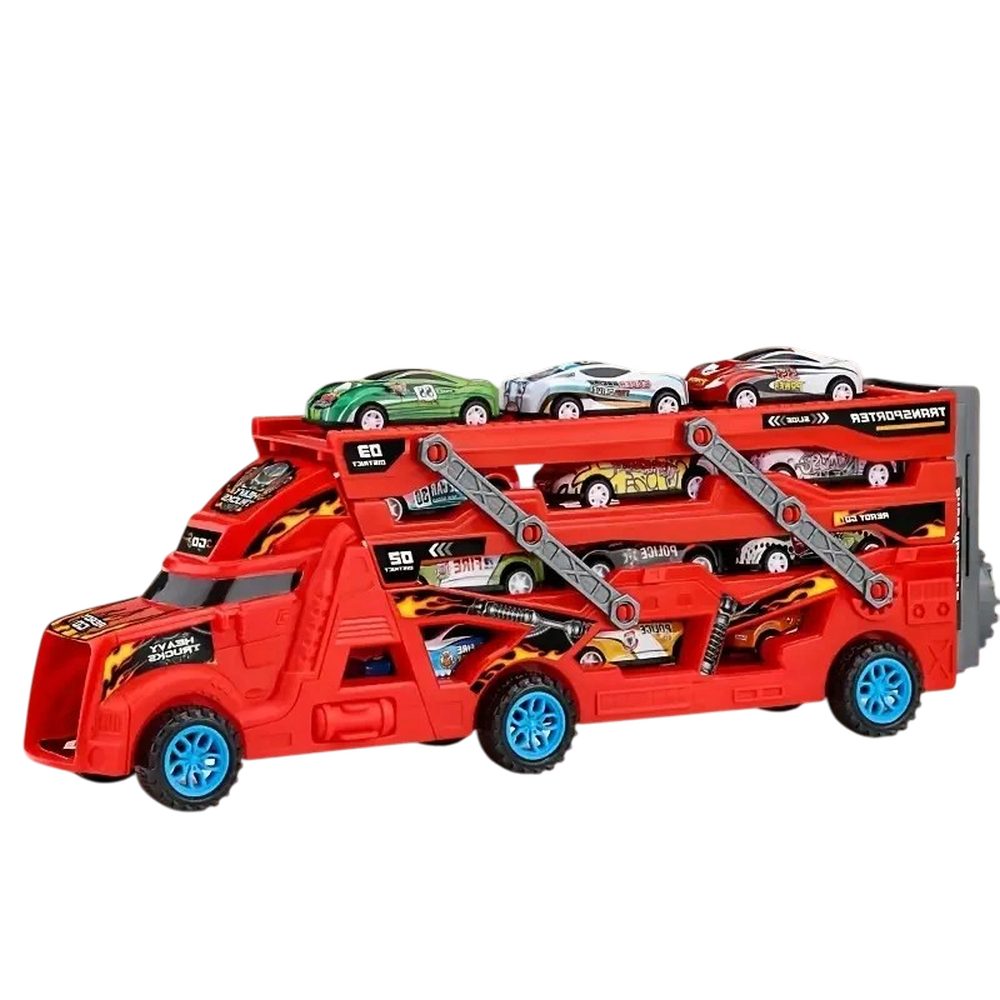 Rennbahn-Auto Großer Kinder-Transformer-Truck mit Rennstrecke Spielzeug DE.