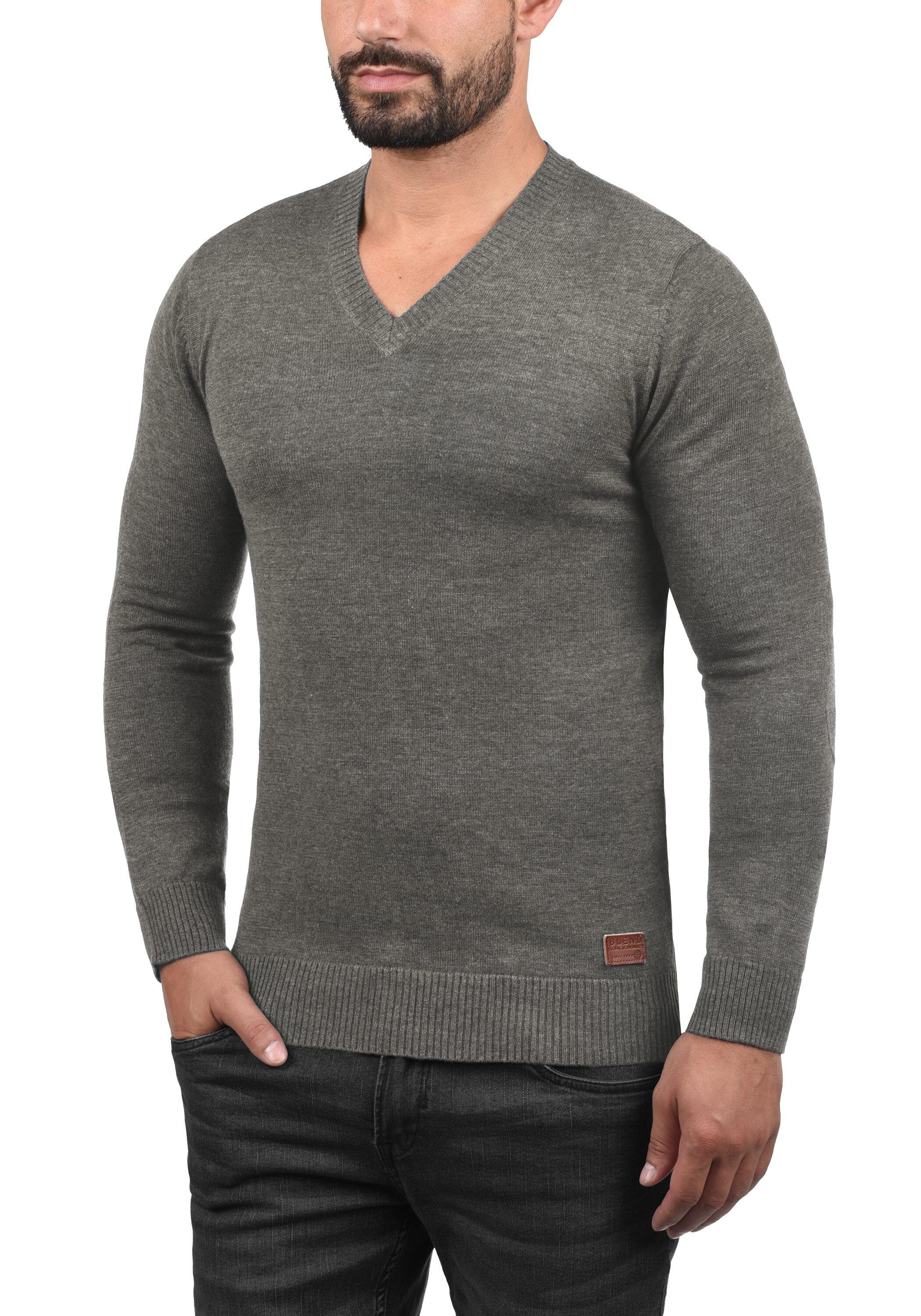 Blend Strickpullover BHLasse Feinstrickpullover mit aufgestickten Ellenboge günstig online kaufen