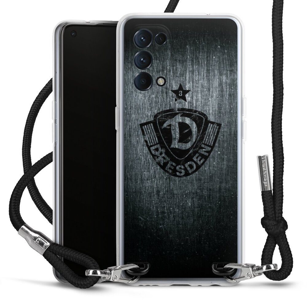 DeinDesign Handyhülle SG Dynamo Dresden Offizielles Lizenzprodukt Vintage, Oppo Find X3 lite Handykette Hülle mit Band Case zum Umhängen
