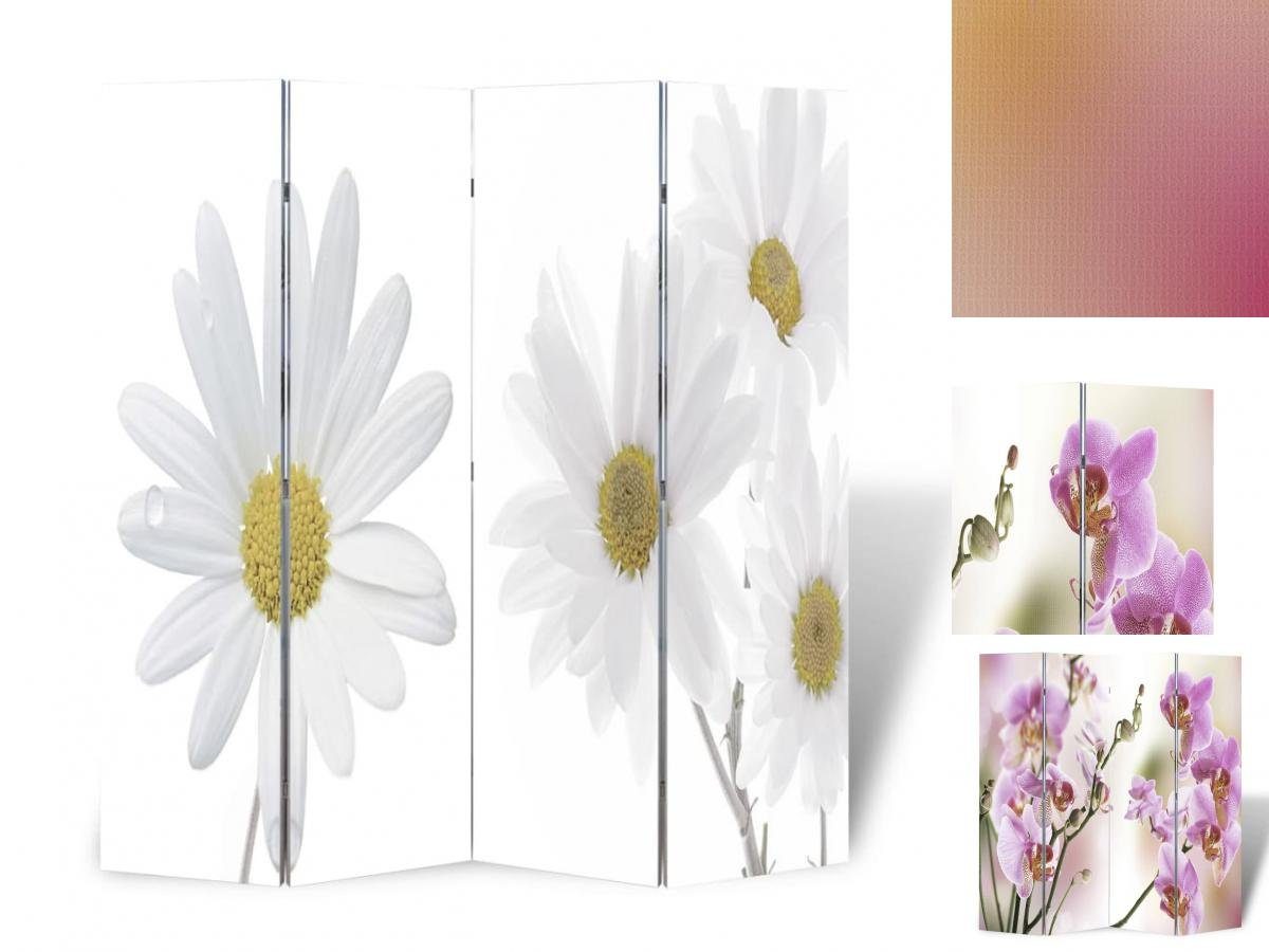 vidaXL Paravent Paravent Raumteiler klappbar 160 x 170 cm Blume