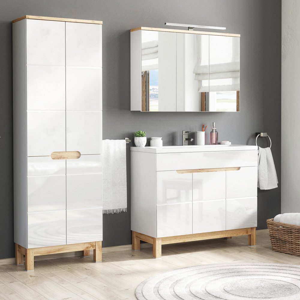 Lomadox Badmöbel-Set SOLNA-56, (Spar-Set, 5-St), mit günstig online kaufen