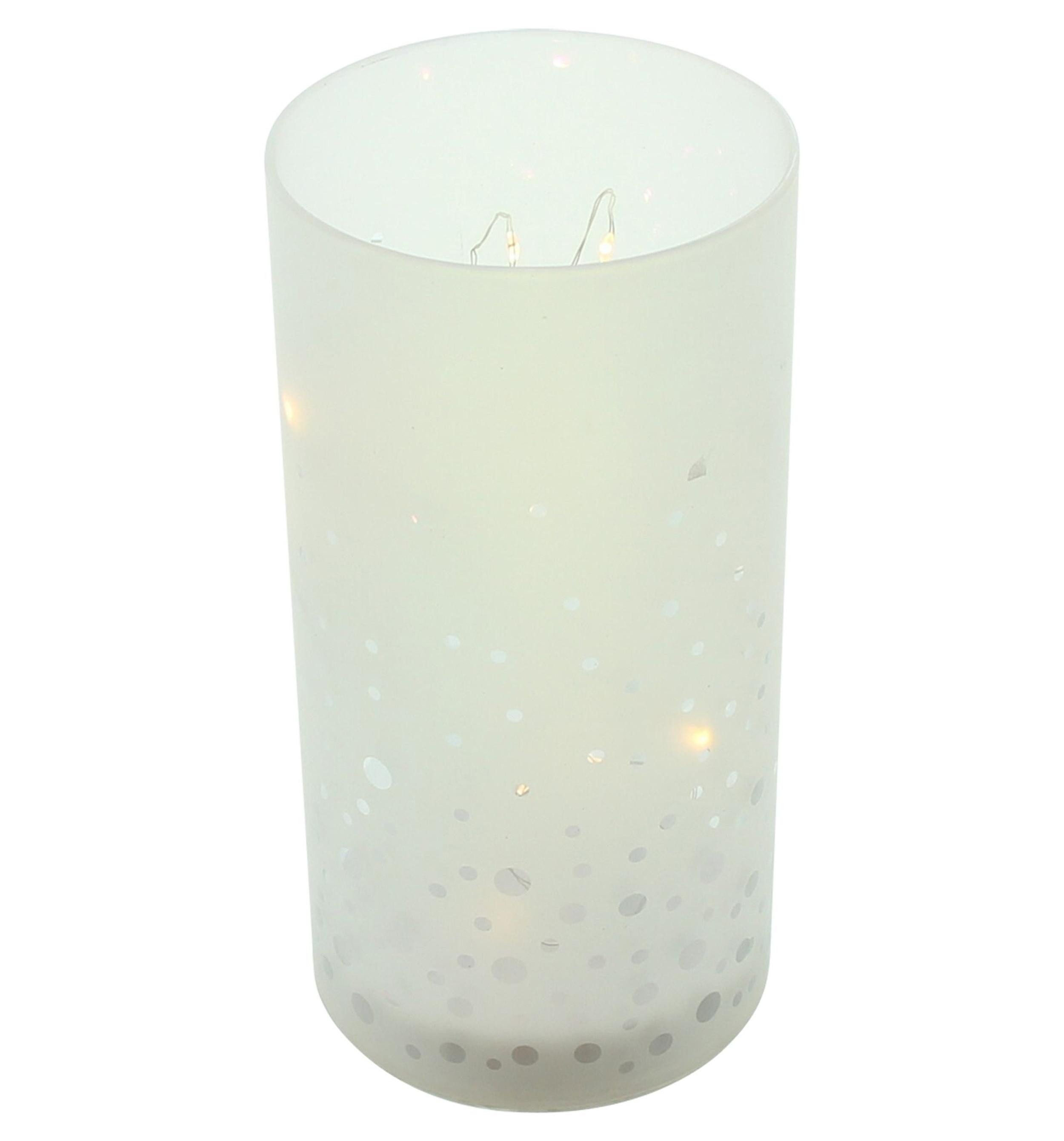 LED Dekoobjekt LED-Glas "Schneegestöber"