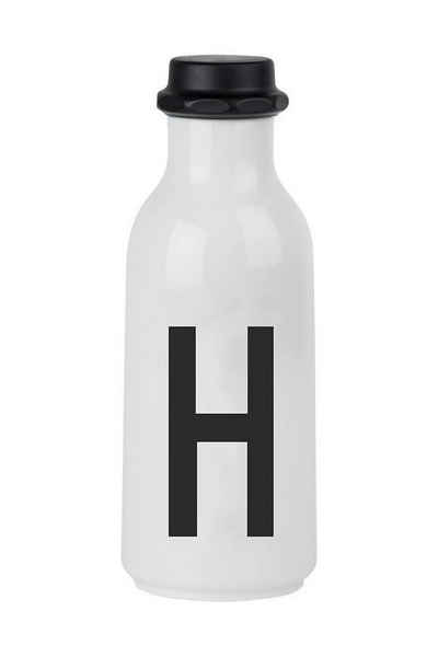 Design Letters Trinkflasche Design Letters Drinking Bottle H 20202500-H, aus Kunststoff, 0,5 Liter, Weiß & Schwarz, mit Deckel