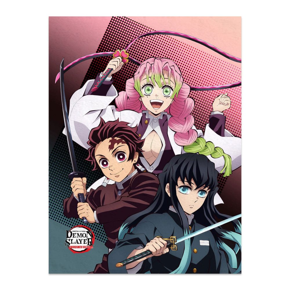 Wohndecke Demon Slayer: Kimetsu no Yaiba Decke Tanjiro, Mitsuri, Muichiro 1 günstig online kaufen