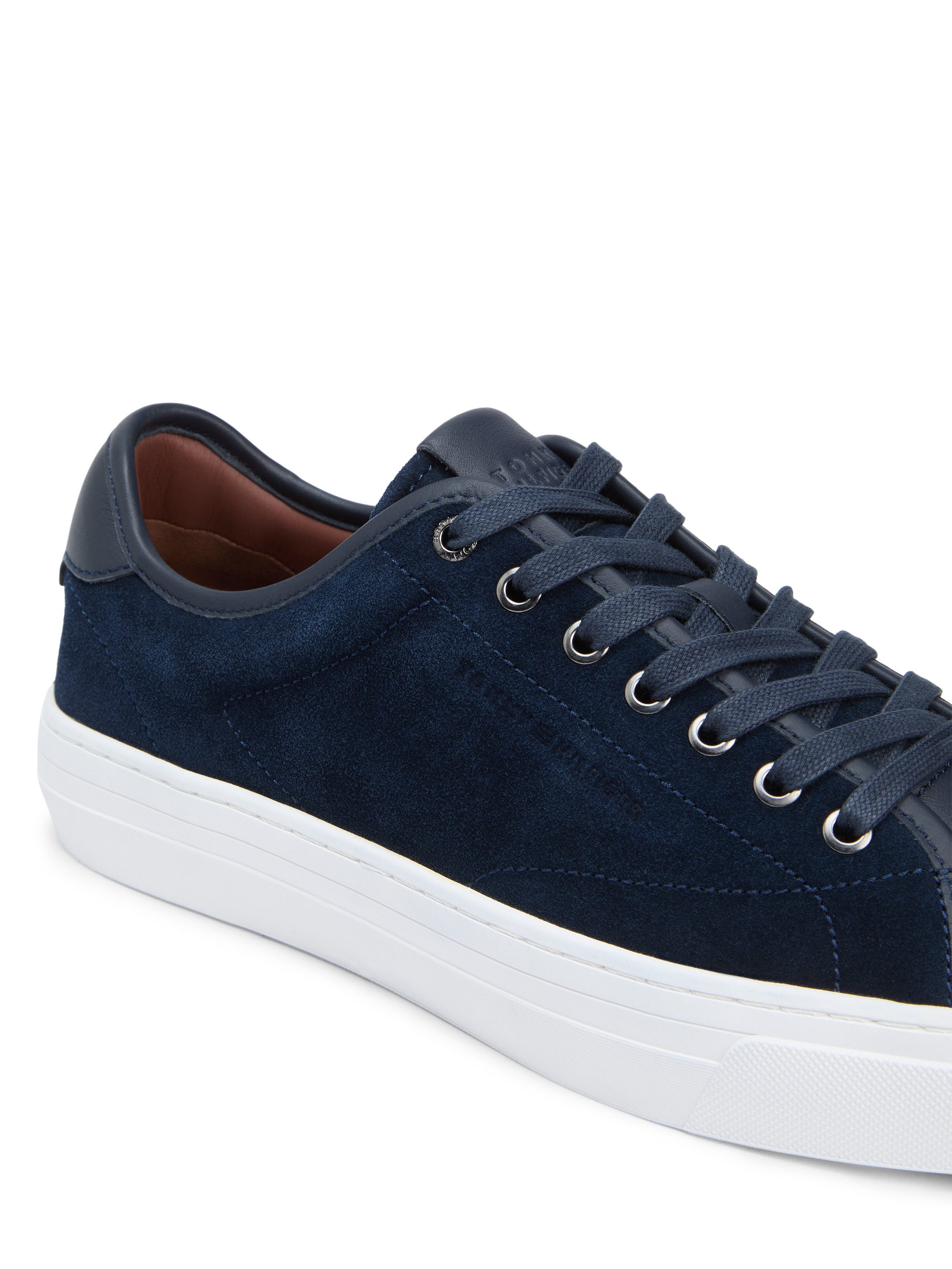 Tommy Hilfiger PREMIUM DRESS LEATHER MIX Sneaker, Freizeitschuh, Halbschuh, Schnürschuh, weich gepolsterter Schaftrand
