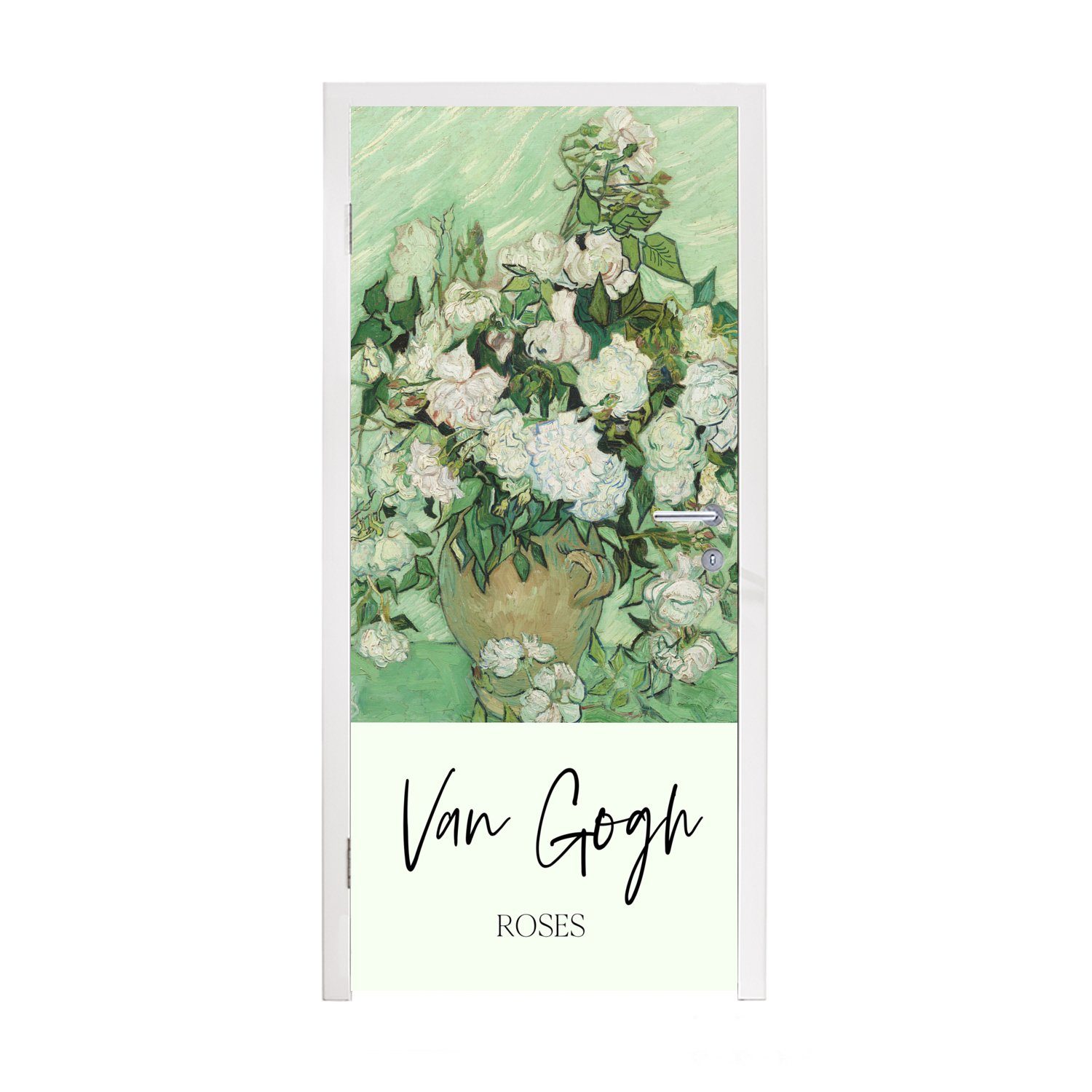 MuchoWow Türtapete Malerei - Blumen - Van Gogh, Matt, bedruckt, (1 St), Fototapete für Tür, Türaufkleber, 75x205 cm
