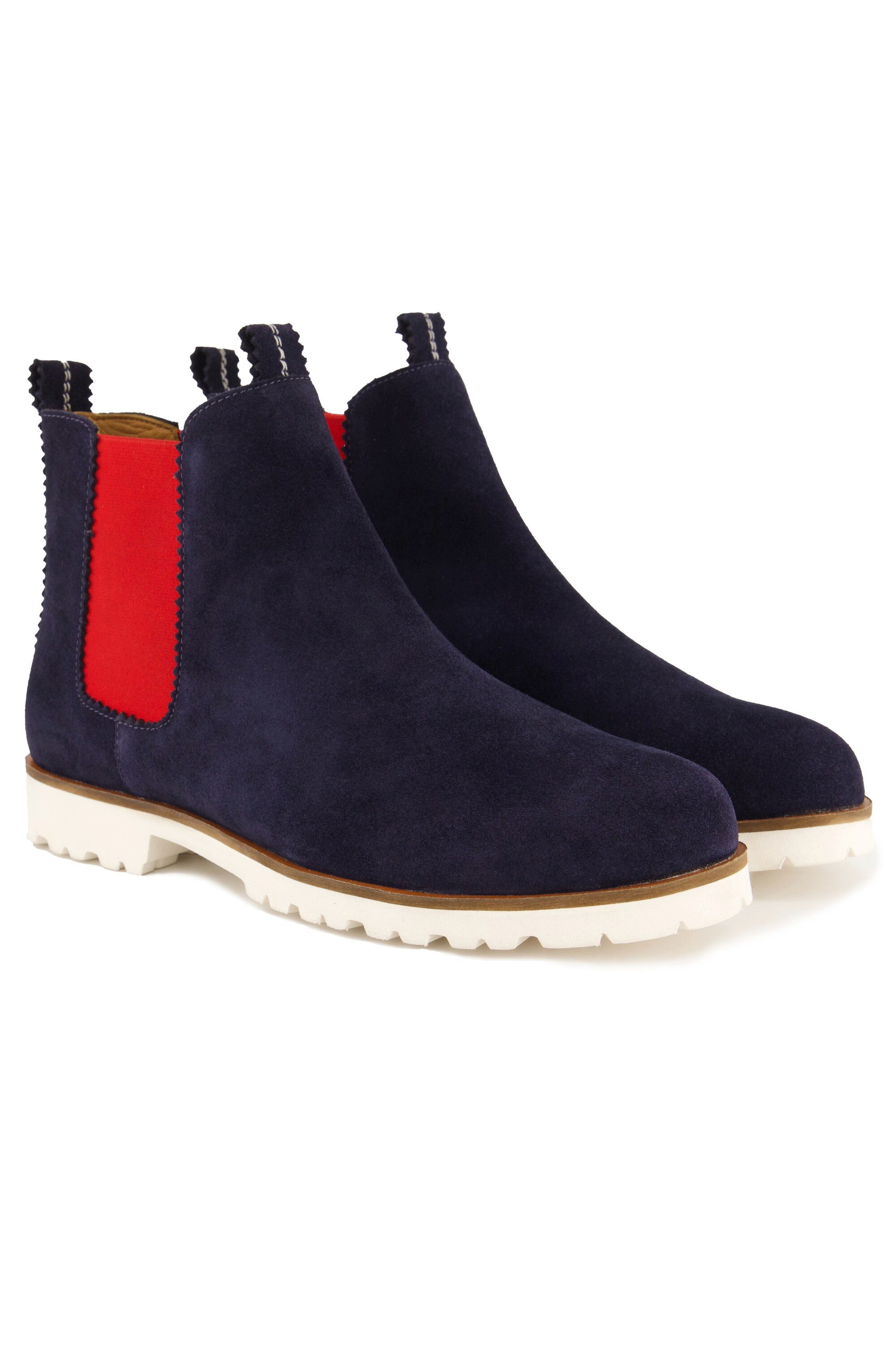 Ulla Popken Suede-Chelseaboots Wechselfußbett Weite H Stiefel günstig online kaufen