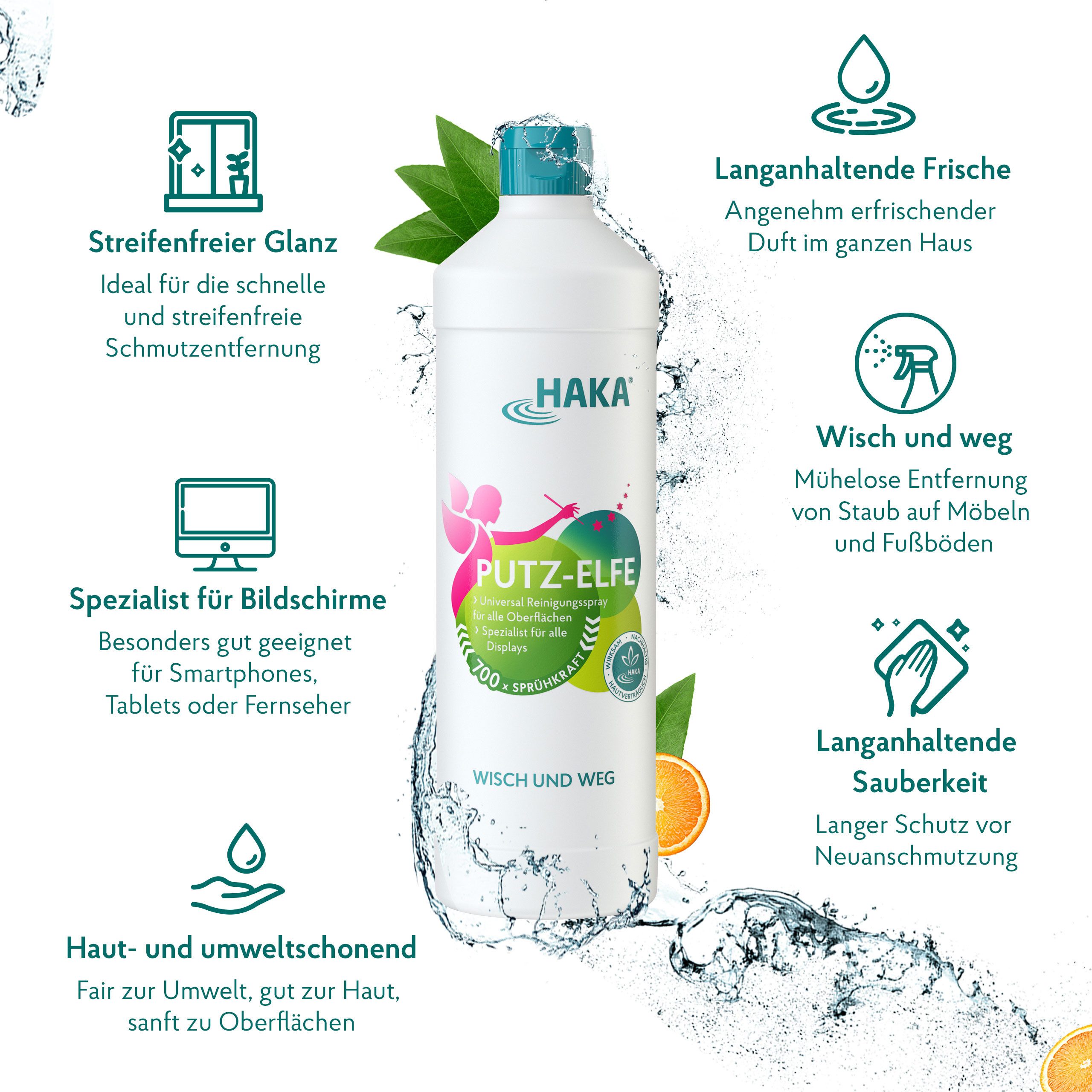 HAKA Putz-Elfe Spray 1 Liter Nachfüller Universalreiniger