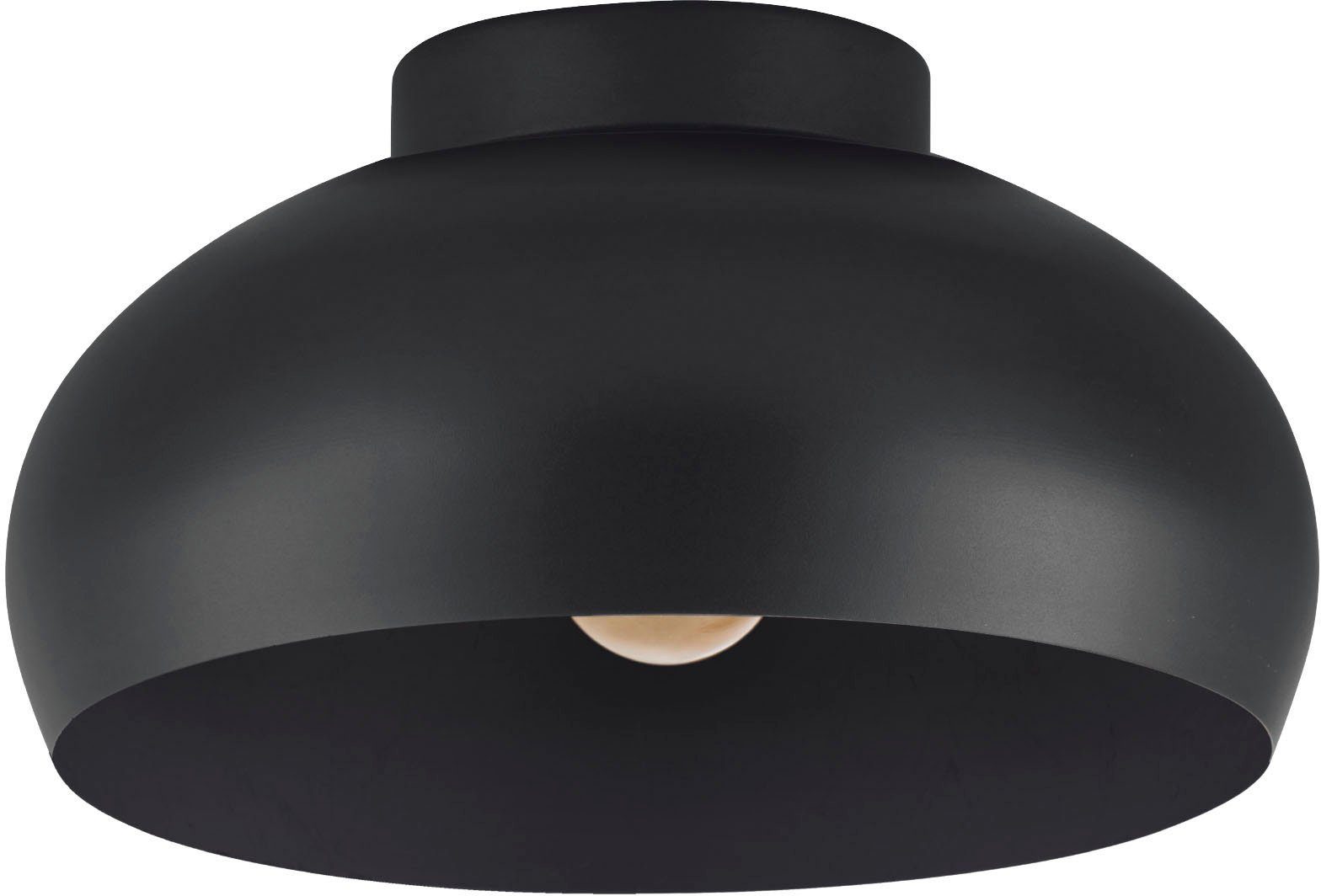 EGLO Deckenleuchte MOGANO 2, Leuchtmittel wechselbar, ohne Leuchtmittel, Deckenleuchte in schwarz aus Stahl - exkl. E27 - 1X40W | Deckenlampen