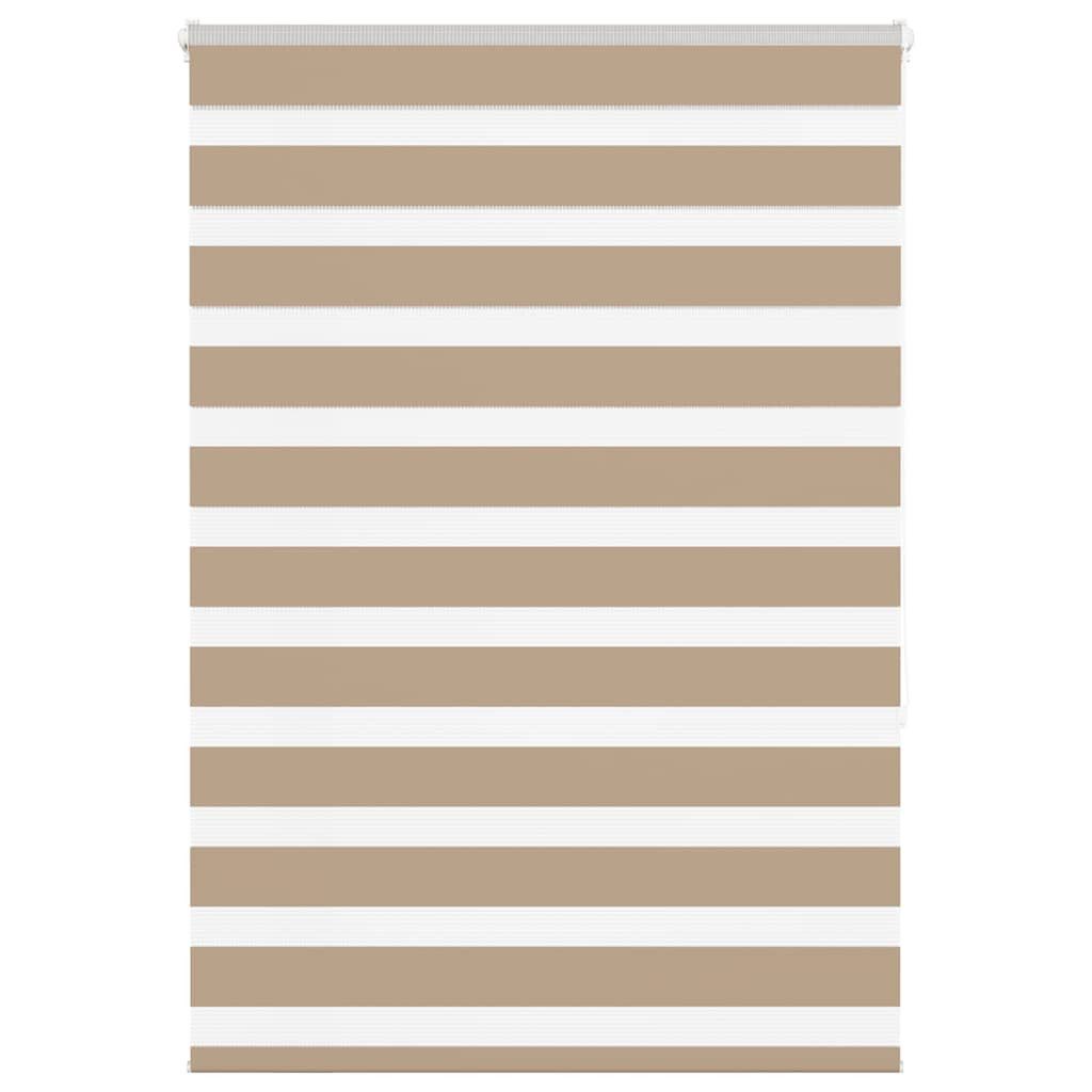 Rollo Doppelrollo Sandbraun 110x150 cm Stoffbreite 105,9 cm Polyester, vidaXL