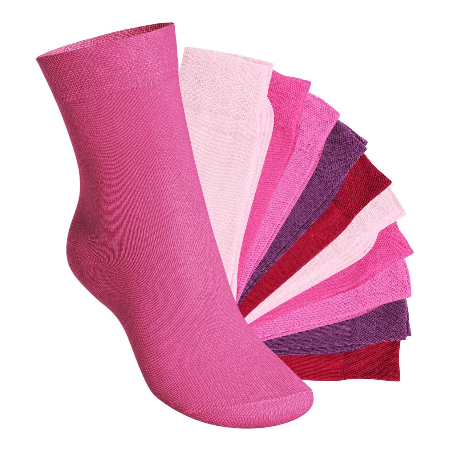 Footstar Basicsocken Everyday! Kinder Socken (10 Paar) für Jungen & Mädchen Berrytöne