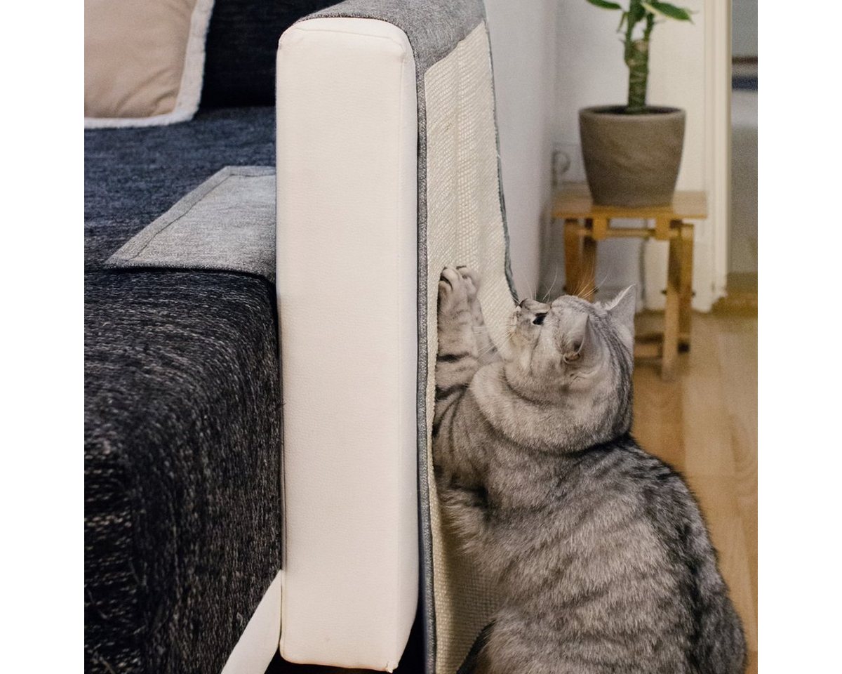 Thumbnail - Navaris Kratzpappe Katzen Kratzmatte für Sofa, Sisal, 130x45cm, auch für Hunde