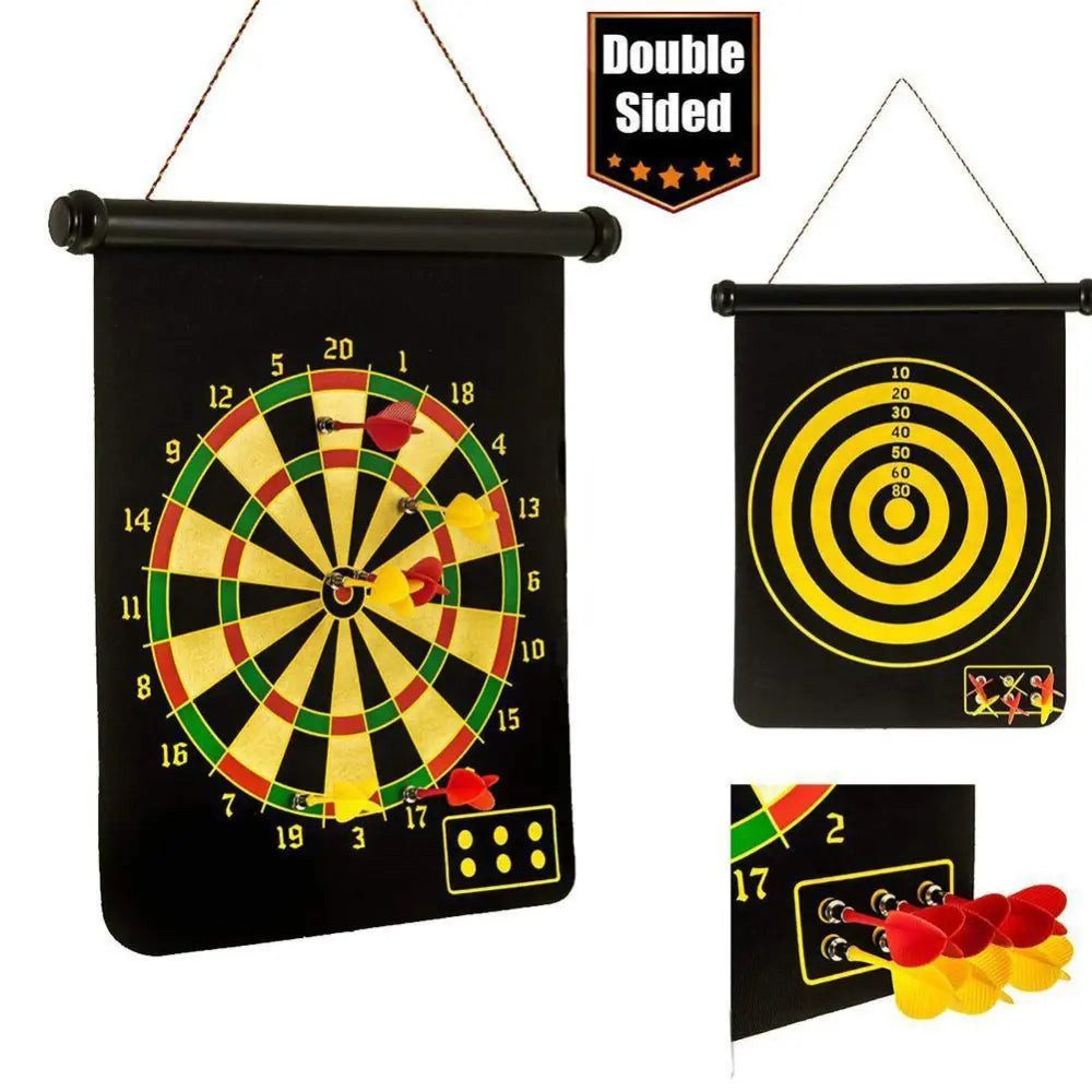 Dartscheibe Dartscheiben-Set, Aufrollfunktion - Magnetisch, inkl. 6 Magnetdarts