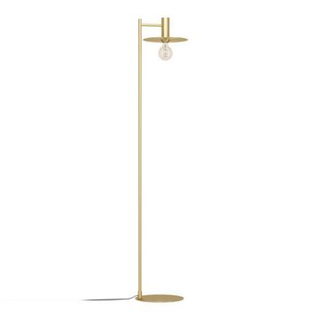 EGLO Stehlampe ESCANDELL, ohne Leuchtmittel, Standleuchte, Metall in Messing-Gebürstet, Lampe mit E27, 156 cm