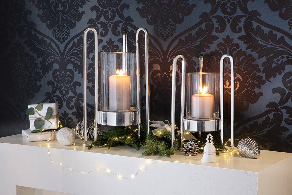 Fink Windlicht CHALI, Weihnachtsdeko (1 St), aus Edelstahl und Glas