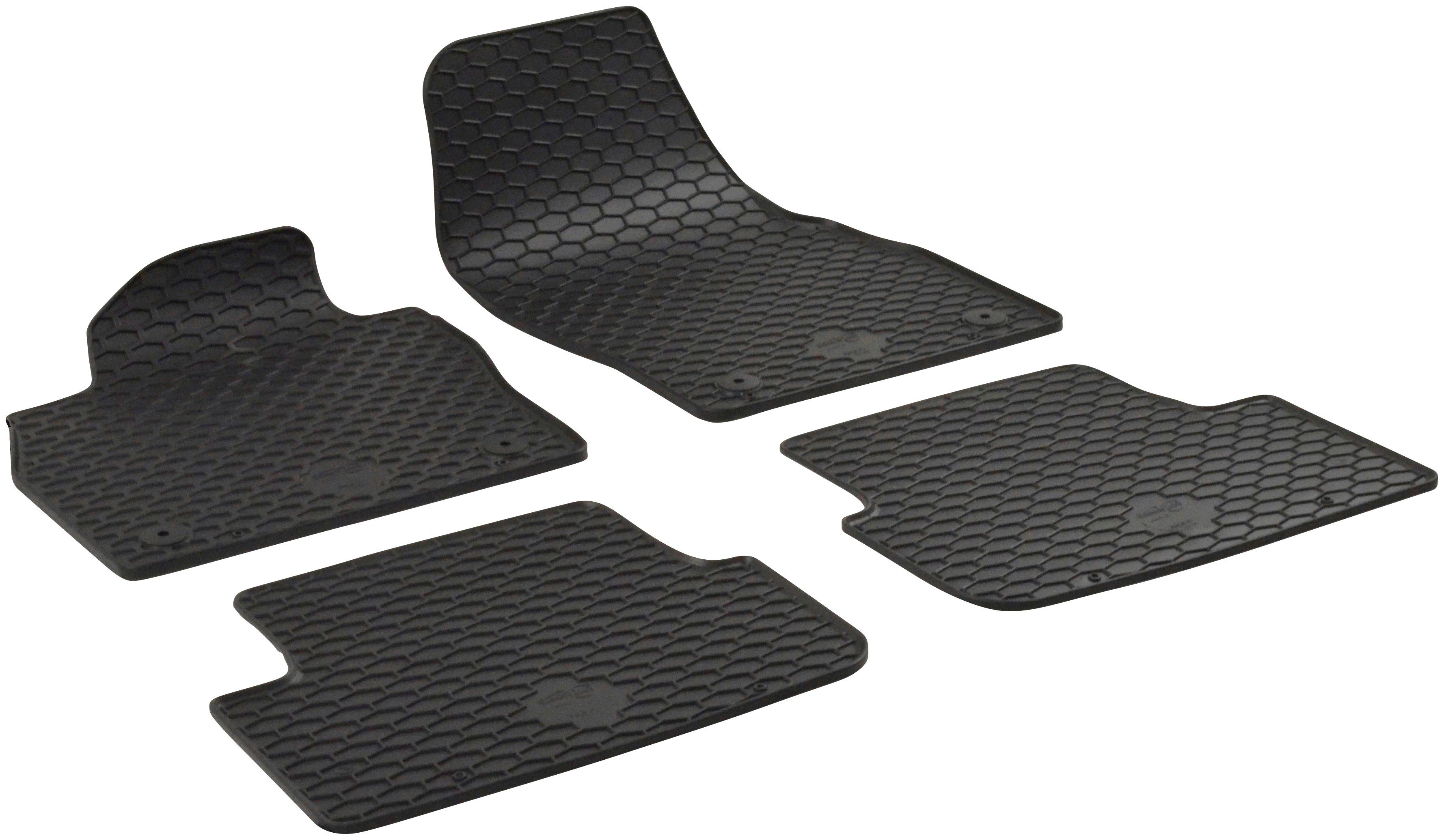 WALSER Passform-Fußmatten (4 St), für Seat Geländewagen, VW Ibiza, Polo, Audi z.B. Arona, A1, für Audi, Polo Arona, VW V, Schrägheck, Seat Ibiza Seat, A1