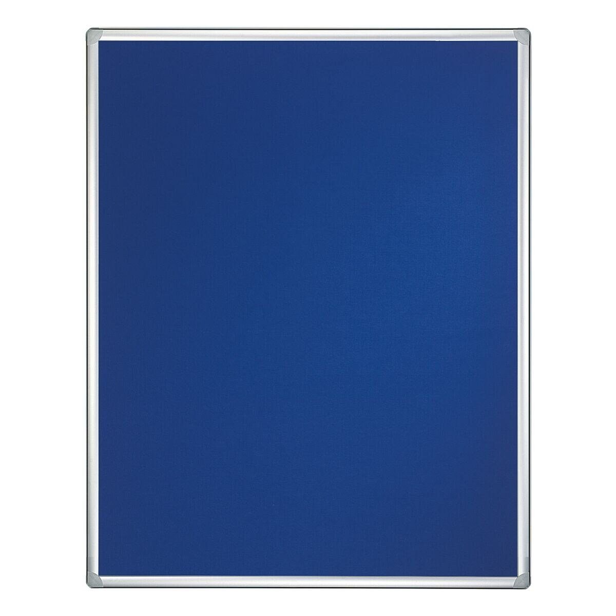 FRANKEN Pinnwand Pro SFD8014, beidseitig nutzbar, Filz/ lackiert silber blau