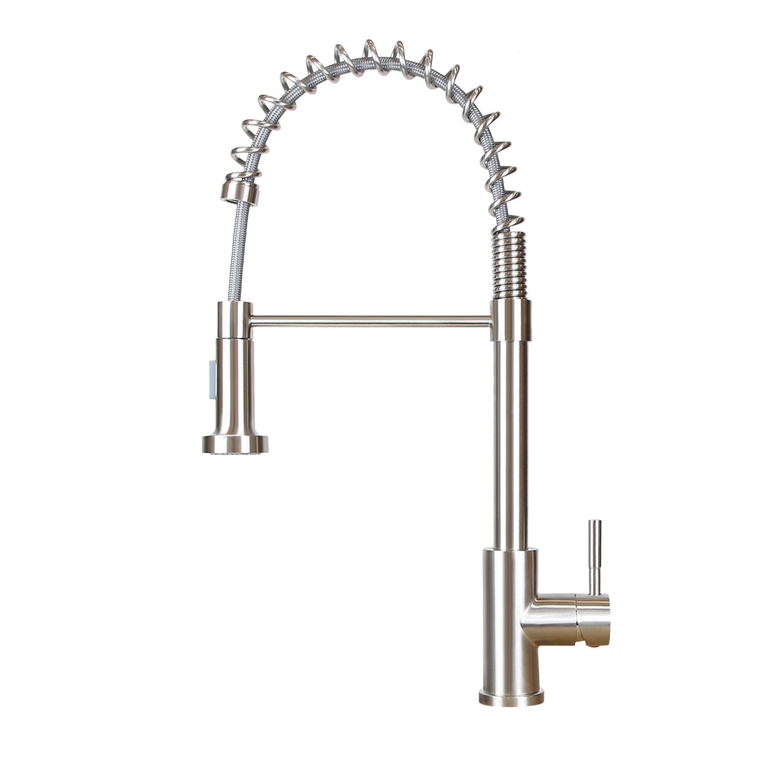 ZMH Küchenarmatur Schwarz Wasserhahn Brause ausziehbar Schwenkbar Küche Badezimmer (Set, 1-St., Küchenarmatur mit Spiralfeder) Rostfreier Stahl/heißes und kaltes Wasser/360° Drehung