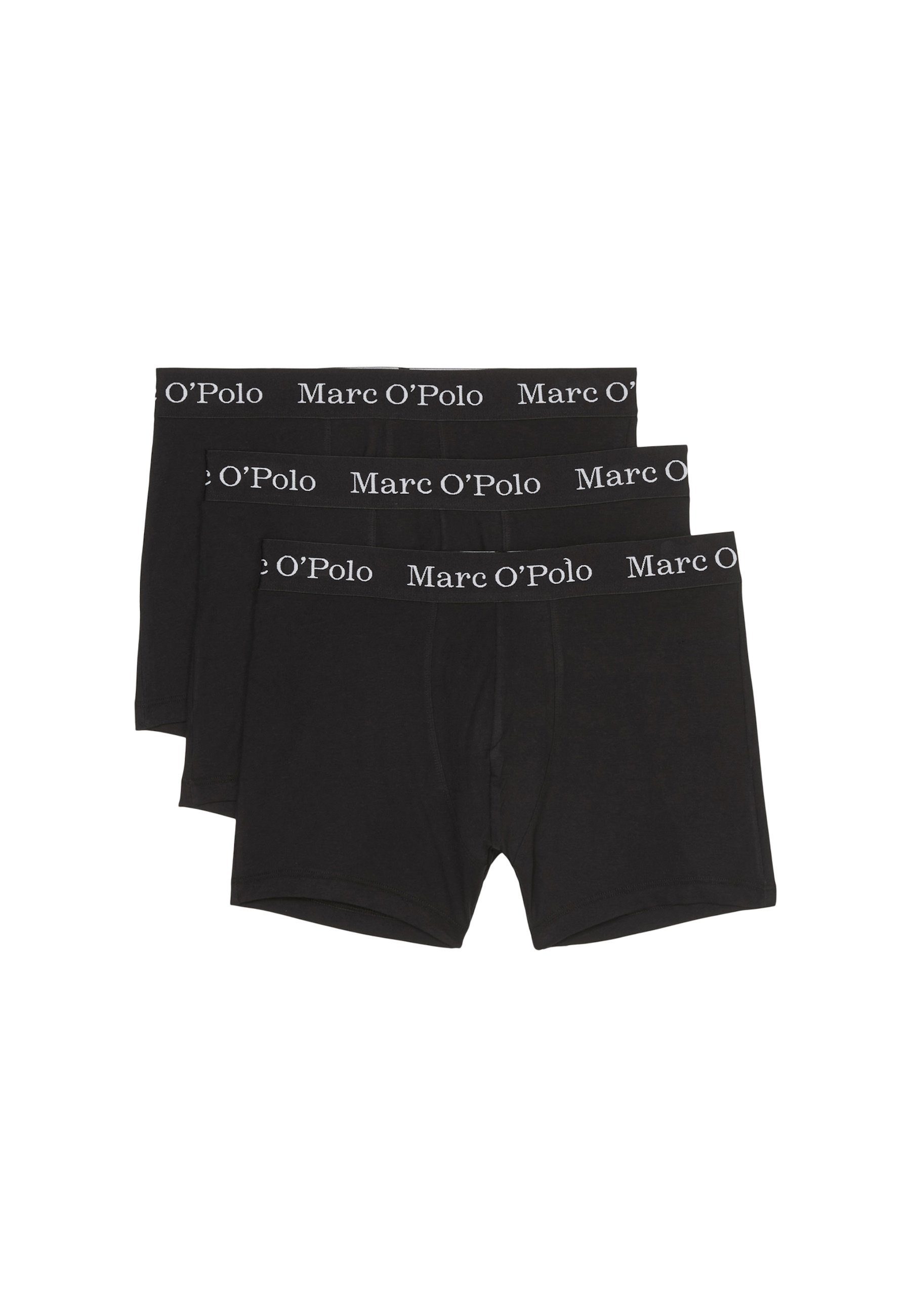 Marc O'Polo Boxershorts Boxershorts Basic Unterhosen Dreierpack (3-St) schwarz