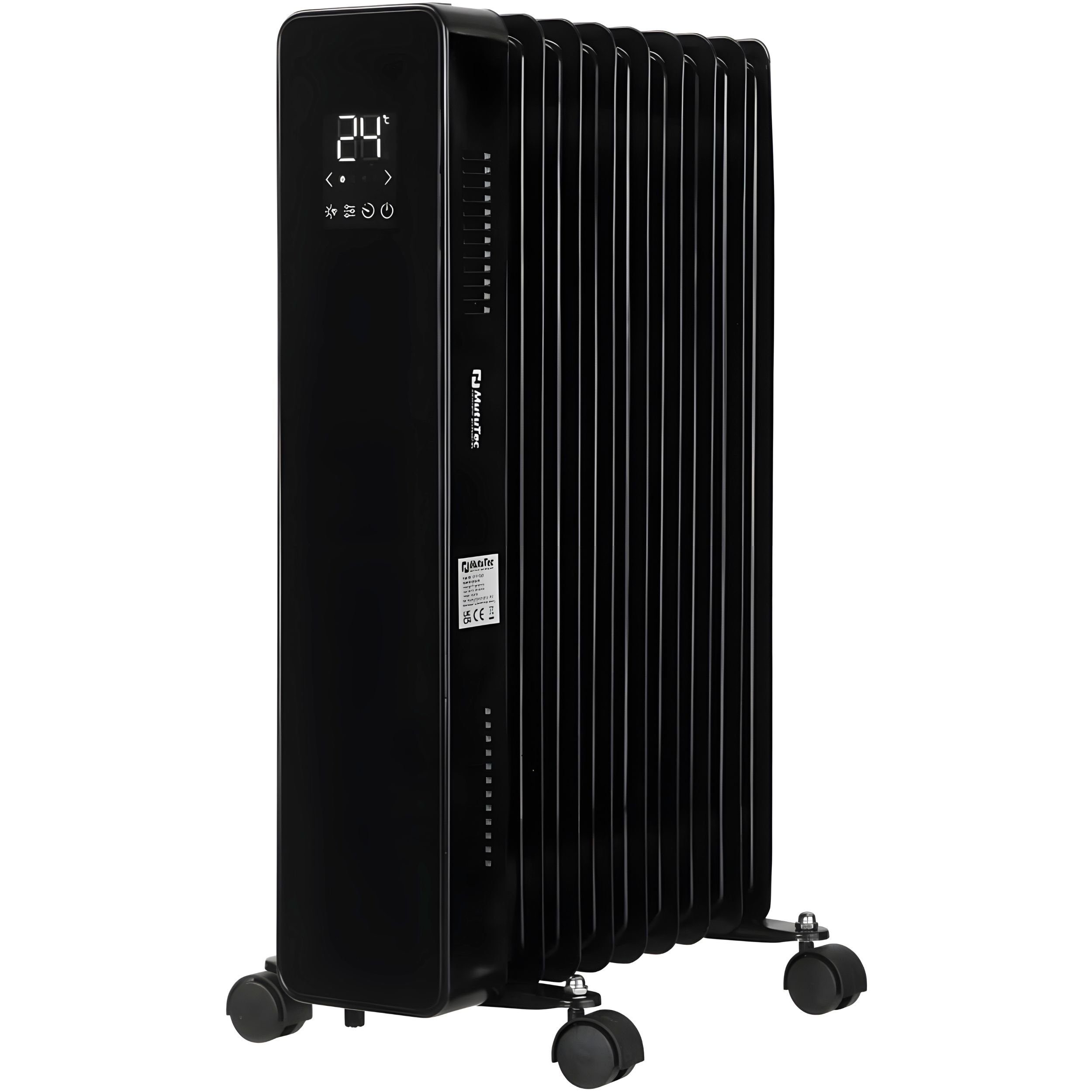 MutuTec Heizgerät Ölradiator / Elektroheizung 9 Rippen 2000W - Schwarz