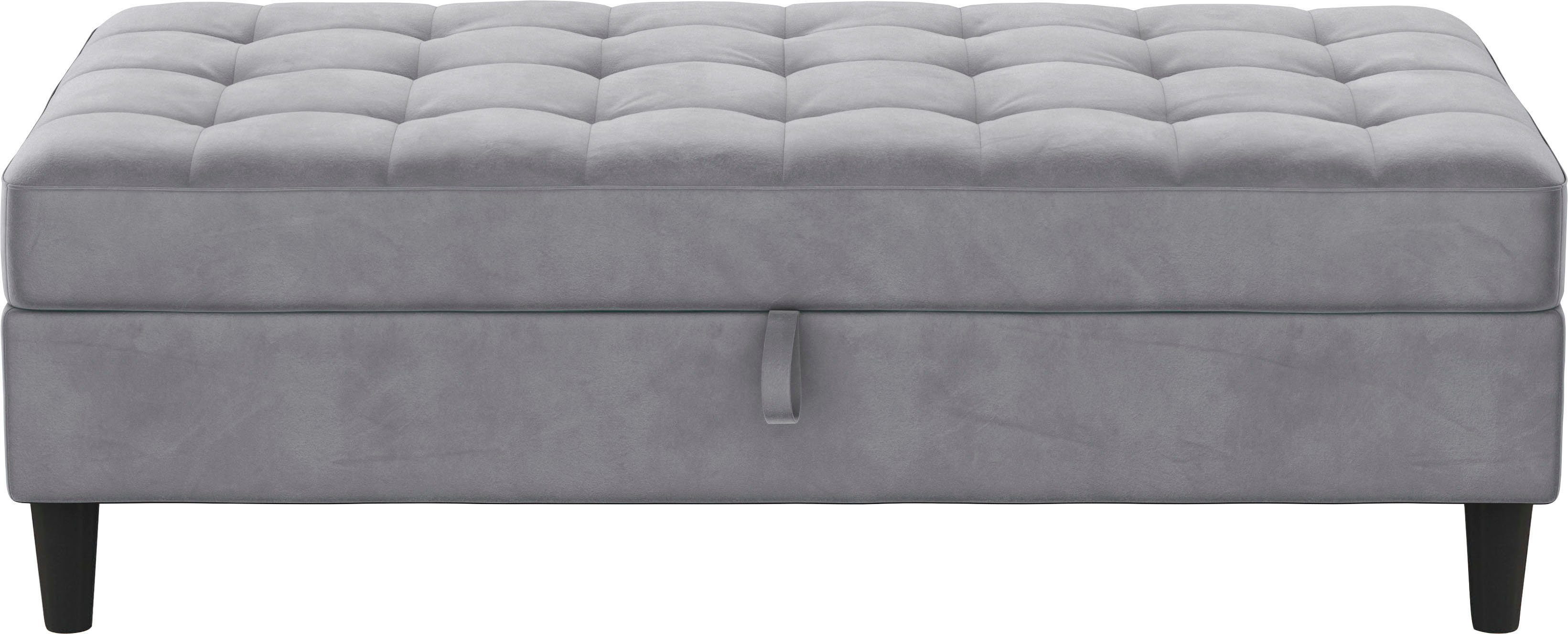 Dorel Home Stauraumhocker Presley, Polsterhocker mit Stauraum, frei im Raum stellbar, Sitzhöhe 43 cm