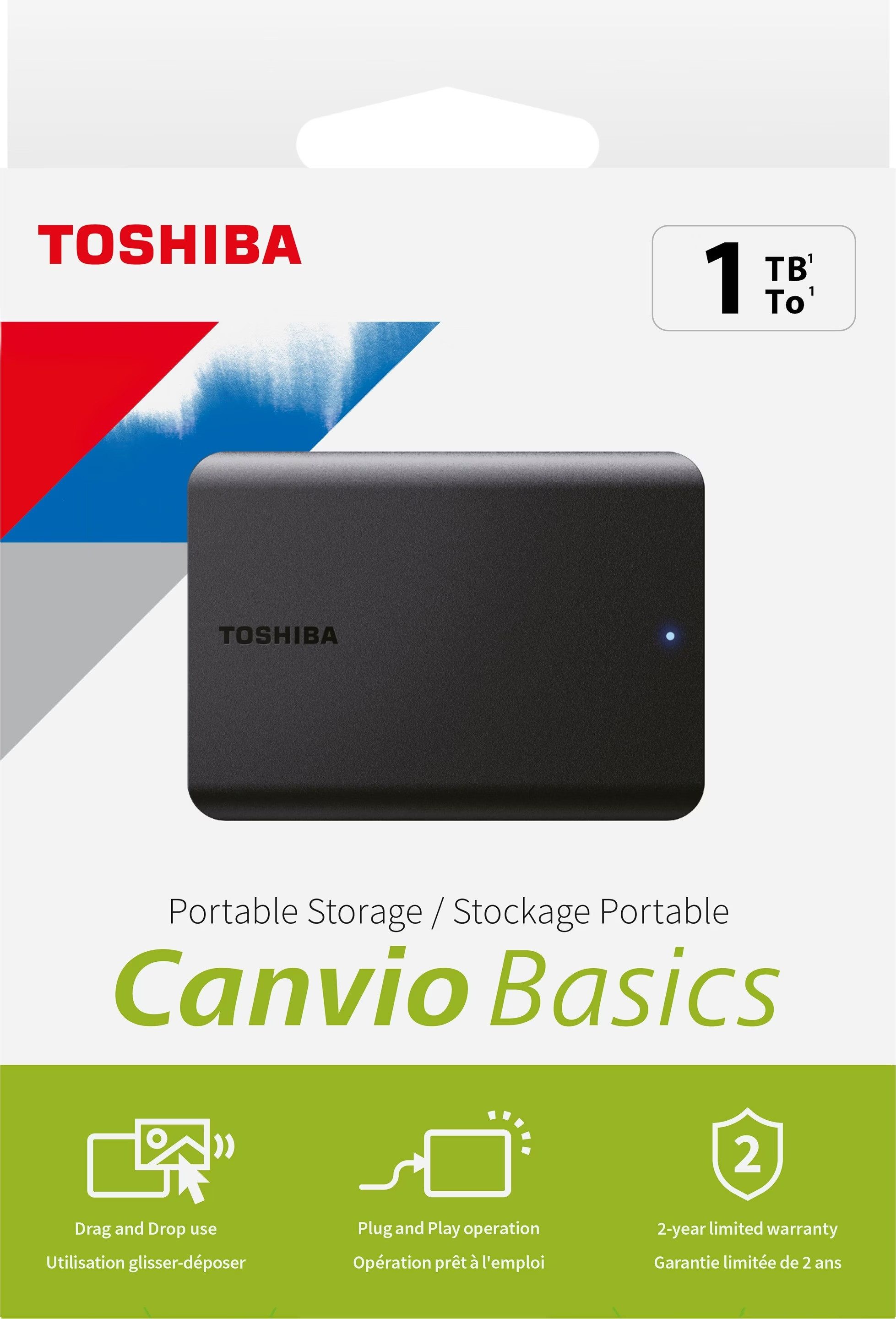 Toshiba Canvio Basics externe HDD-Festplatte (1 TB)