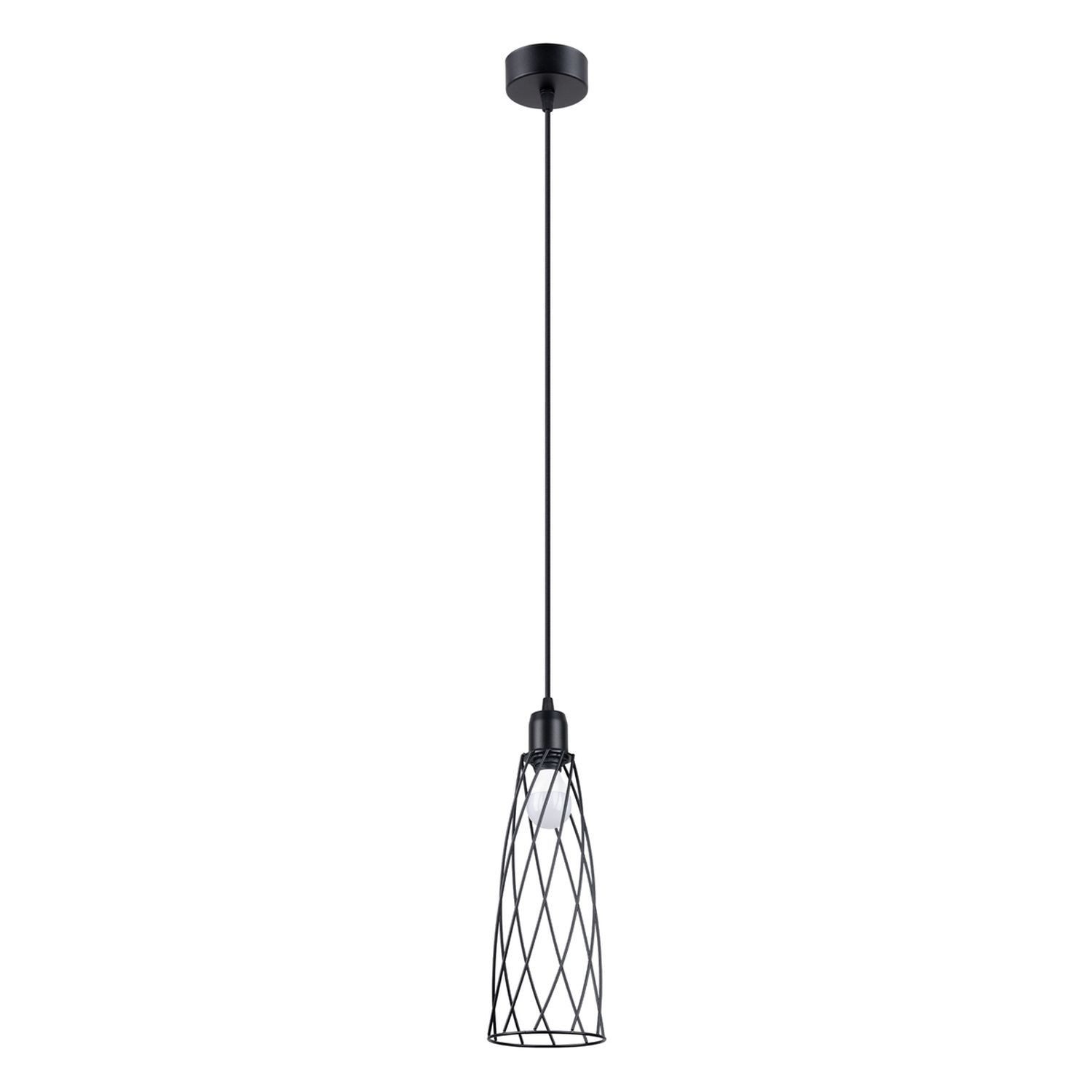 Licht-Erlebnisse Pendelleuchte FABIO, ohne Leuchtmittel, E14 Ø 12 cm H: max. 139 cm Frame Schirm rund Industrial Design