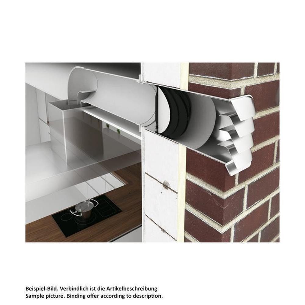 Naber Abluft-Set COMPAIR Mauerkasten E-Jal Col flow 125 inkl. THERMOBOX, Jalousie Edels