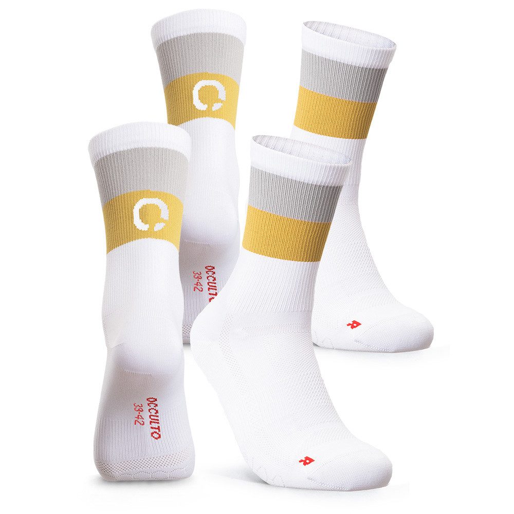OCCULTO Sportsocken Herren & Damen Rennradsocken 2er Pack (Modell: Eddy) (2-Paar)