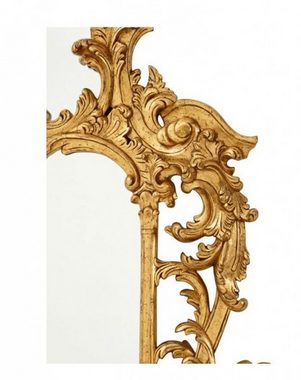 Casa Padrino Wandspiegel Luxus Designer Wandspiegel Gold Blatt 124 x H 190 cm - Edel & Prunkvoll