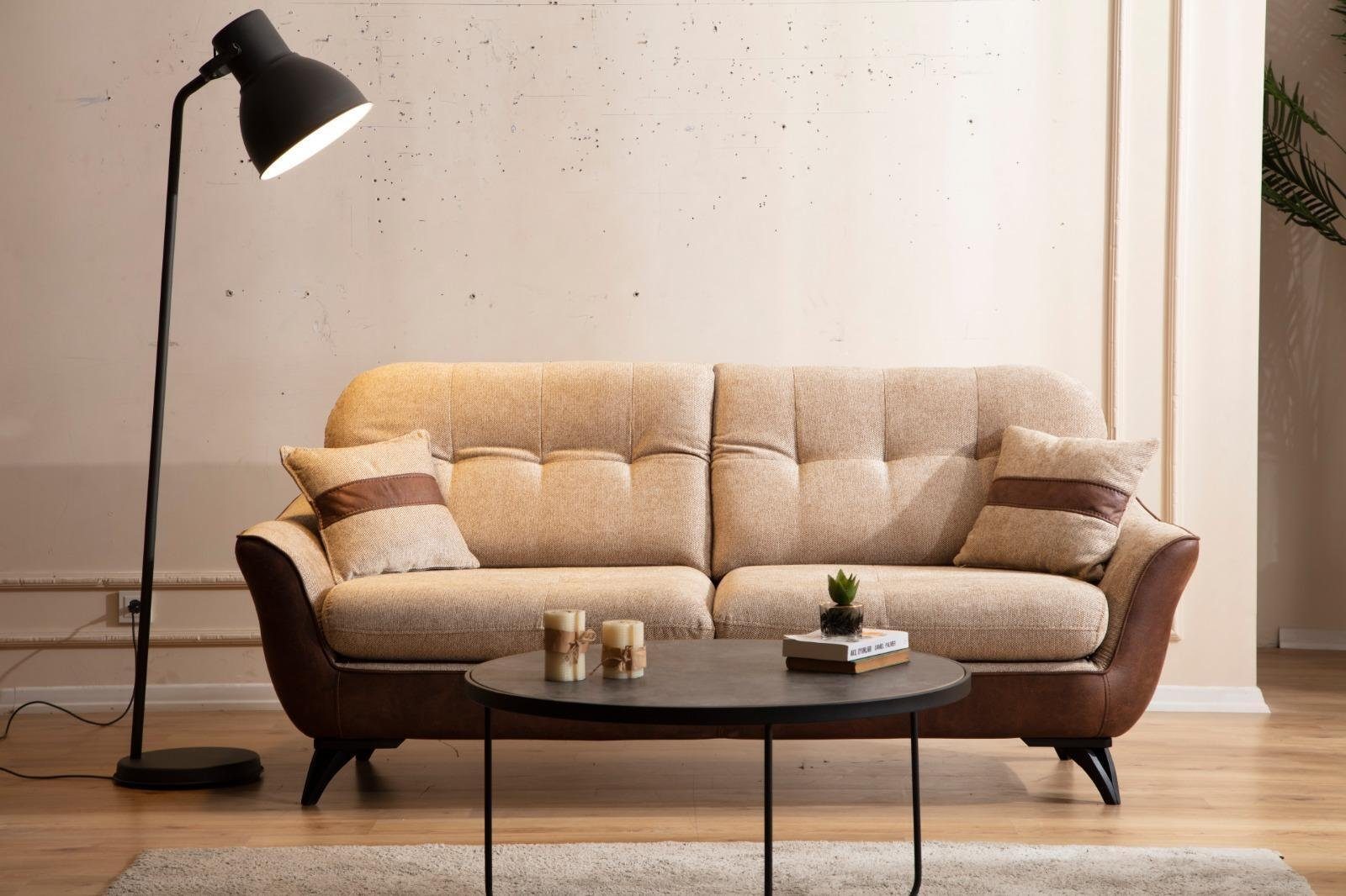 Couch Braun, Multifunktion Teile 4 Sofa JVmoebel Set Sofagarnitur Sofa Sitzmöbel Couchen
