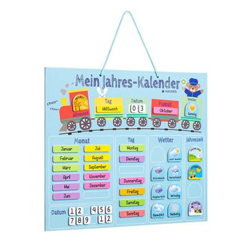 Navaris Magnettafel Kalender Tafel für Kinder - Jahreszeiten Uhr - magnetisch, (1-tlg)