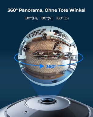 Reolink 6MP 360° Panorama WLAN Fisheye-Kamera Series W520 Überwachungskamera (Bewegungserkennung, Personenerkennung, 2-Wege-Audio)