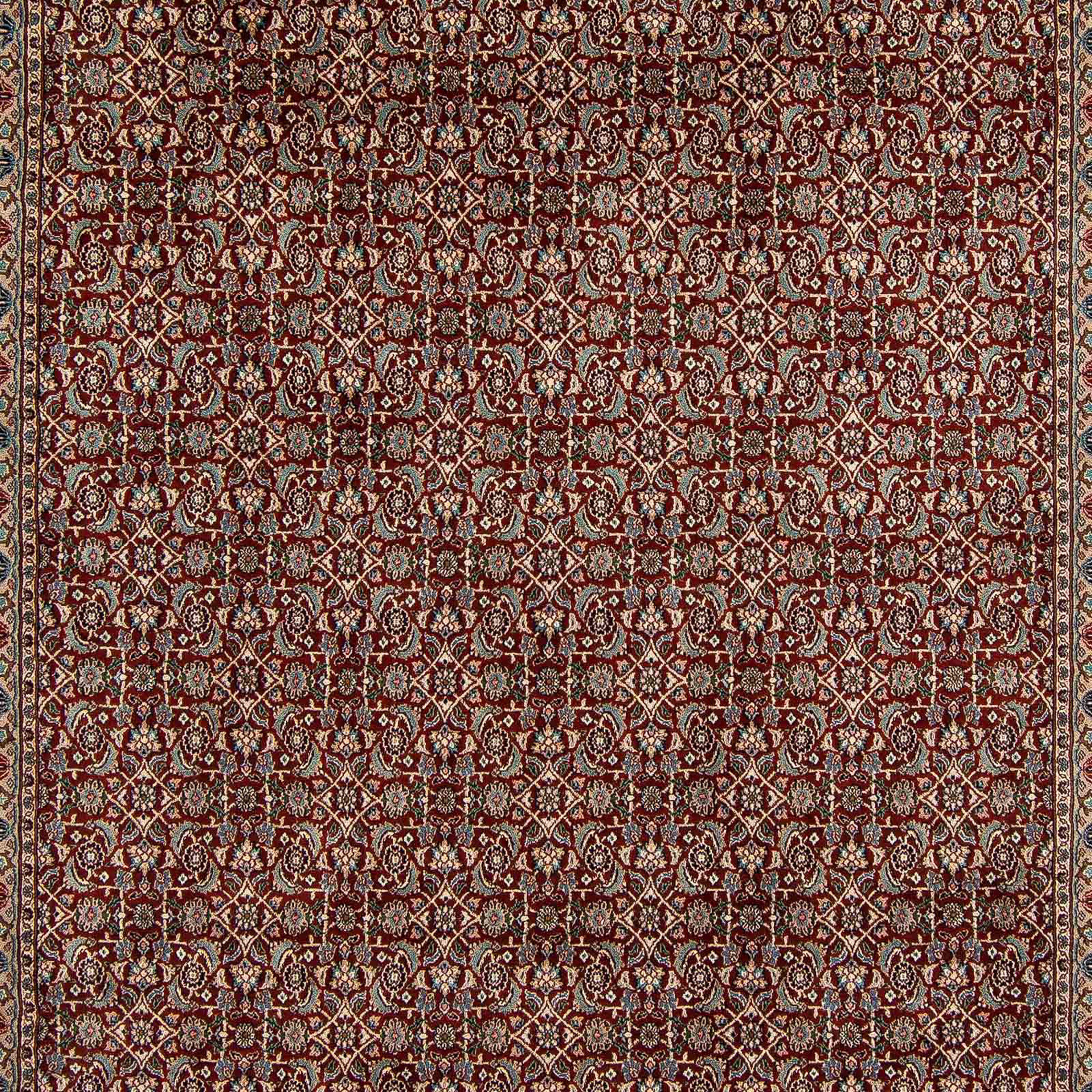 Orientteppich Perser cm - mit 10 244 Wohnzimmer, Einzelstück - morgenland, Zertifikat 342 dunkelrot, mm, - Handgeknüpft, Höhe: rechteckig, Classic x