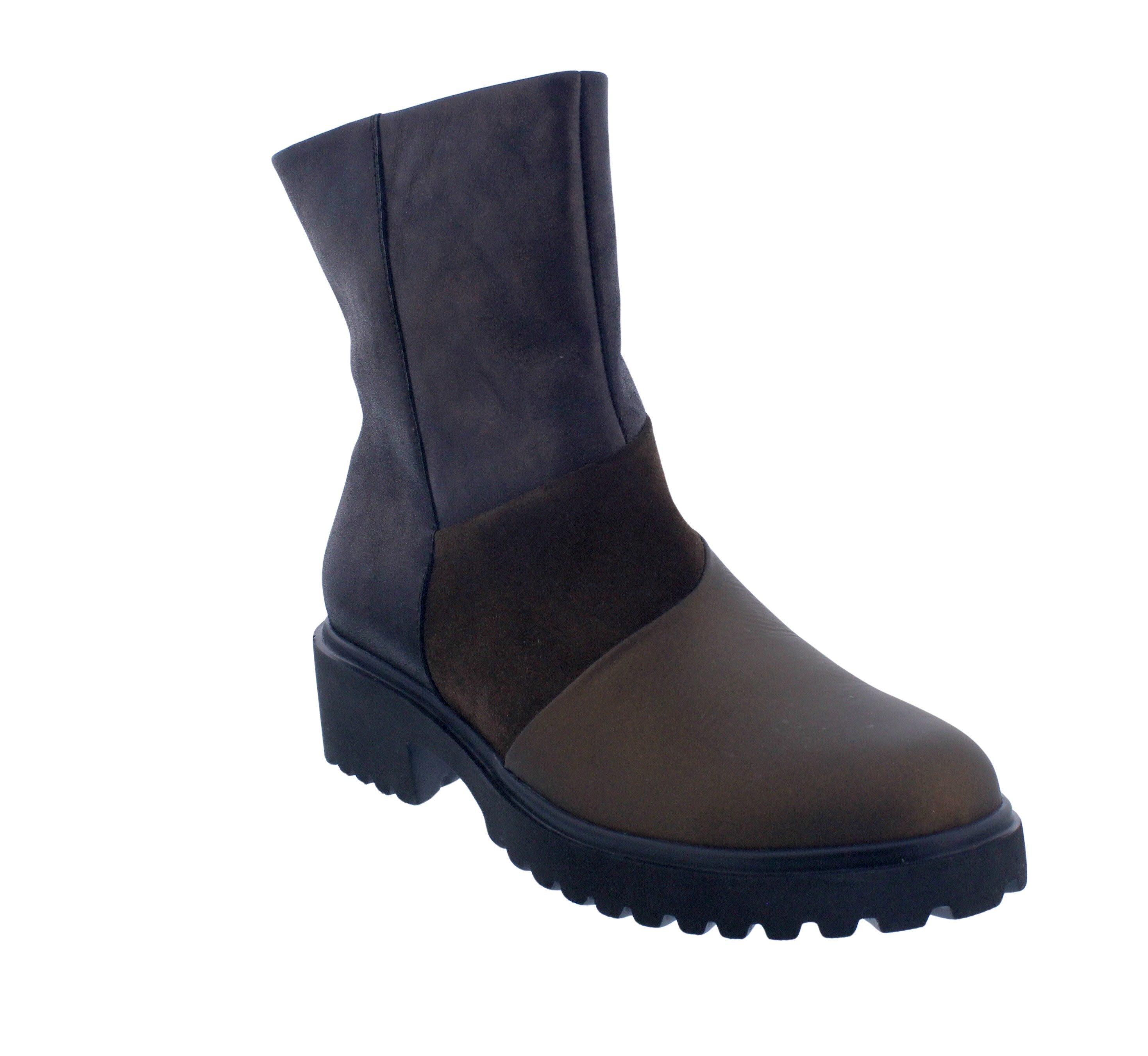 Waldläufer Waldläufer H-Luise Bootie, Rea (Metallicled)/ Velourled., Nuba Wood (Reißverschlussstiefel