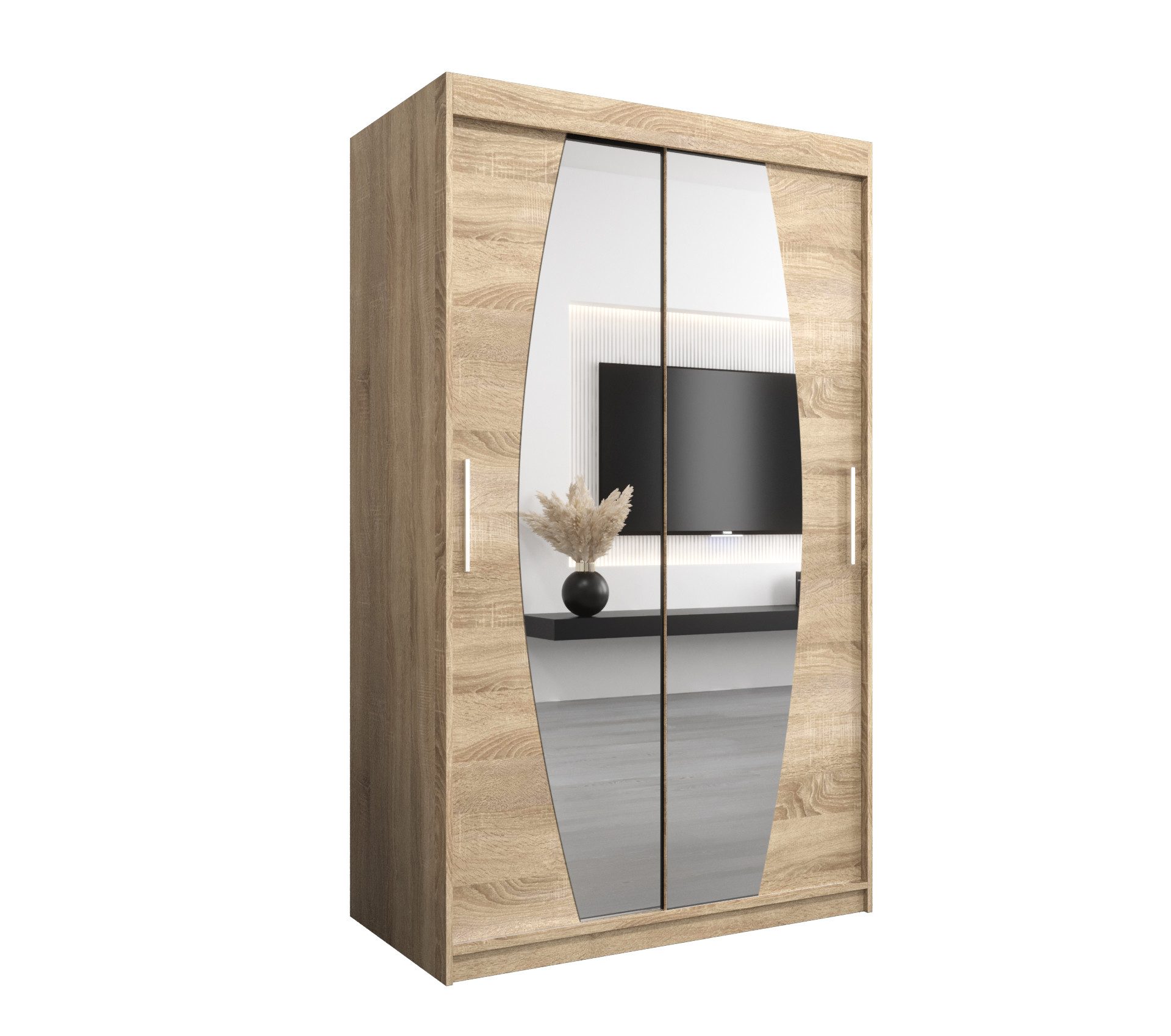 MOEBLO Kleiderschrank GLOBE (mit Spiegel, Schwebetürenschrank günstig online kaufen