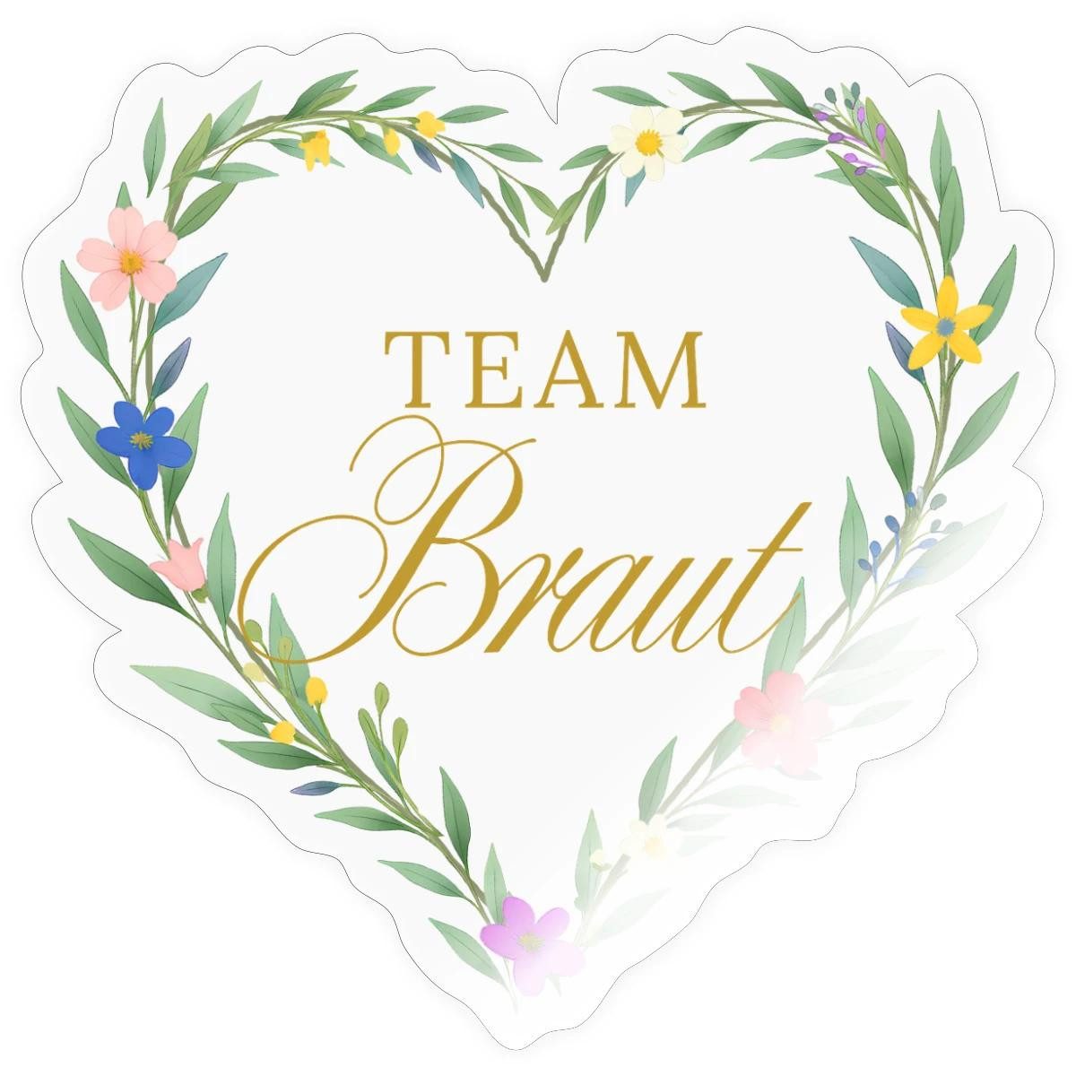 Spreadshirt Aufkleber JGA, Team Braut Sticker Aufkleber