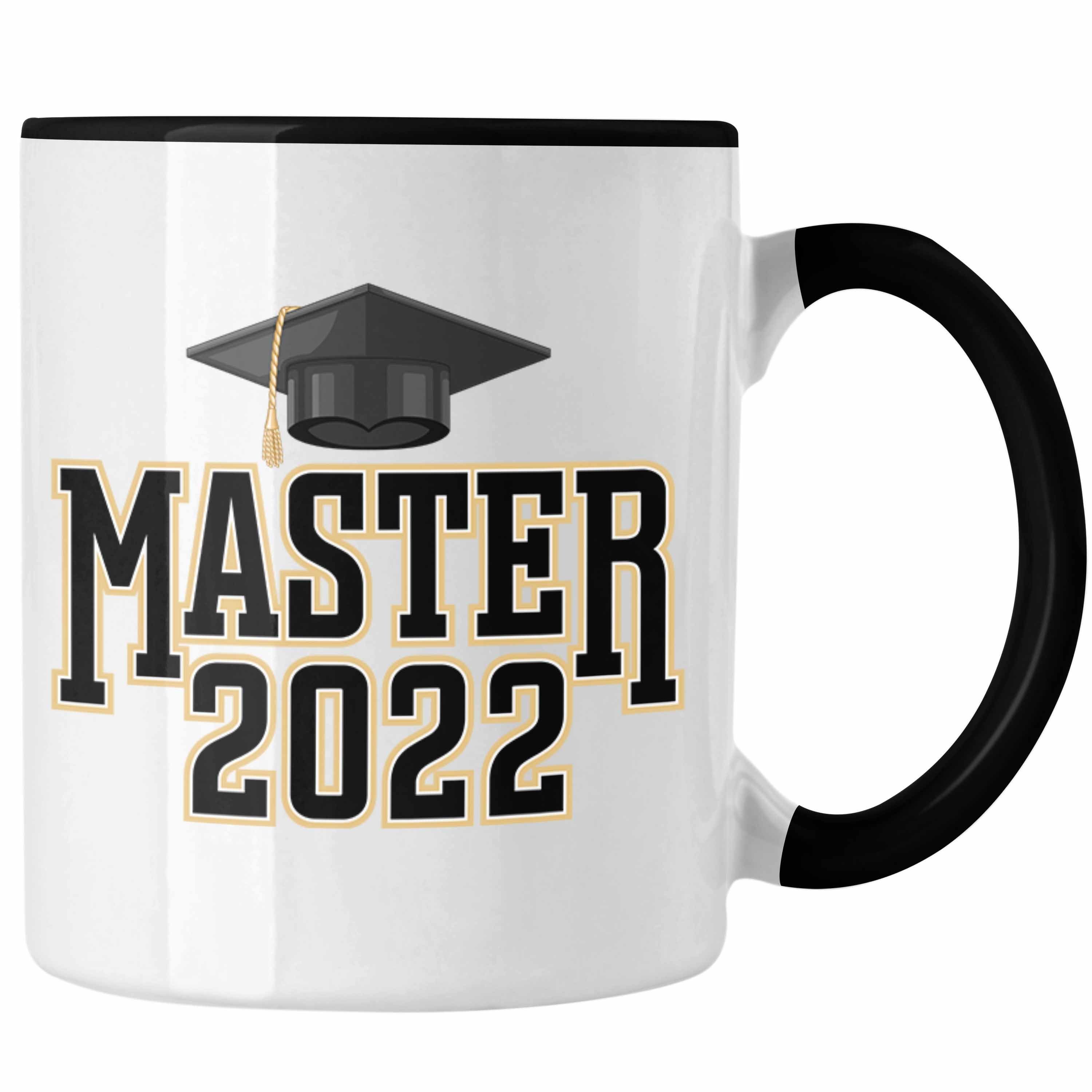 Trendation Tasse Trendation - Master 2022 Abschluss Geschenk Tasse Bestanden Studium Prüfung Graduation Schwarz
