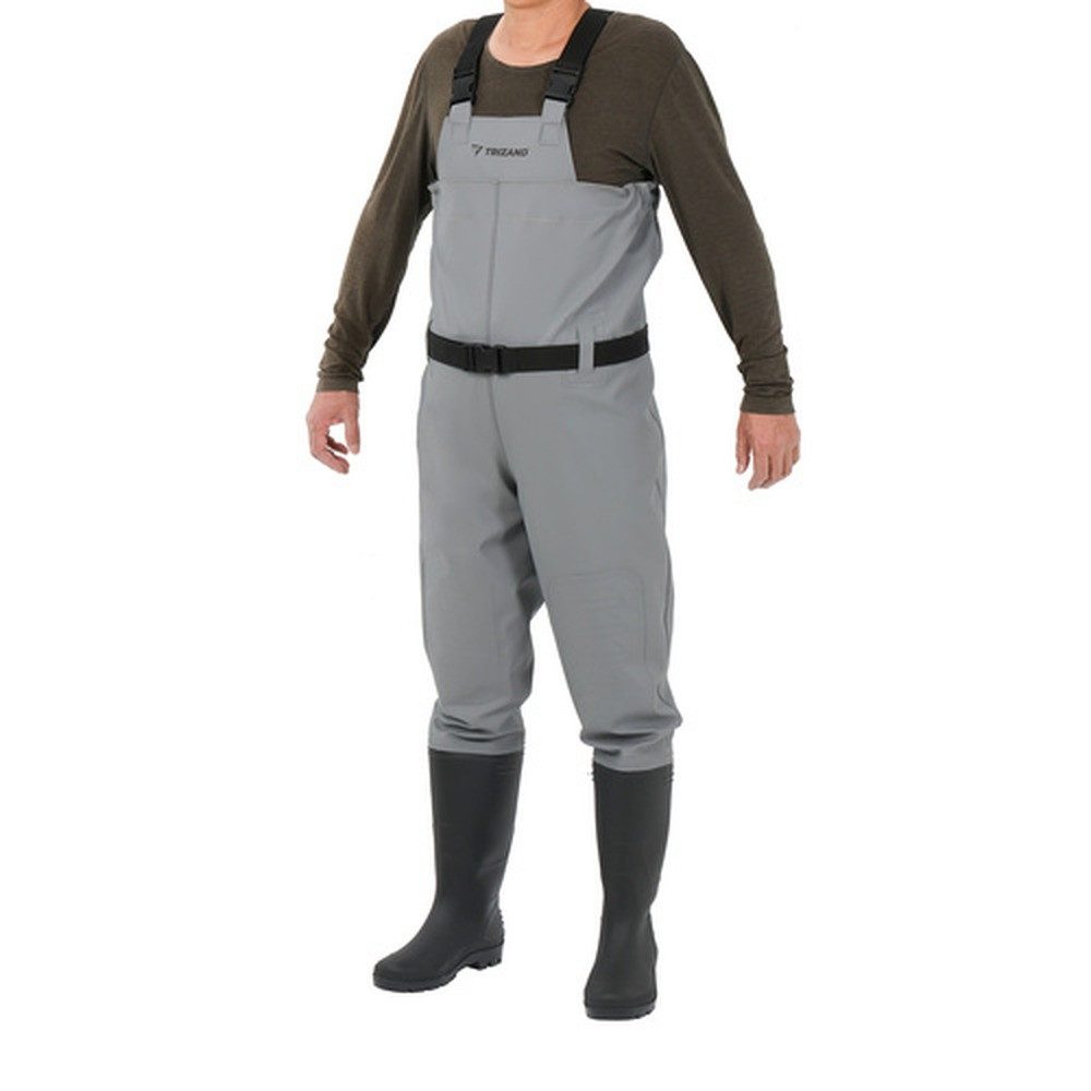 ISO TRADE Wathose Angelhose Gummihose Wat (Spar-Set, 1-tlg., robust) Elastische Bänder und verstellbare Hosenträger – Bild 3 von 5