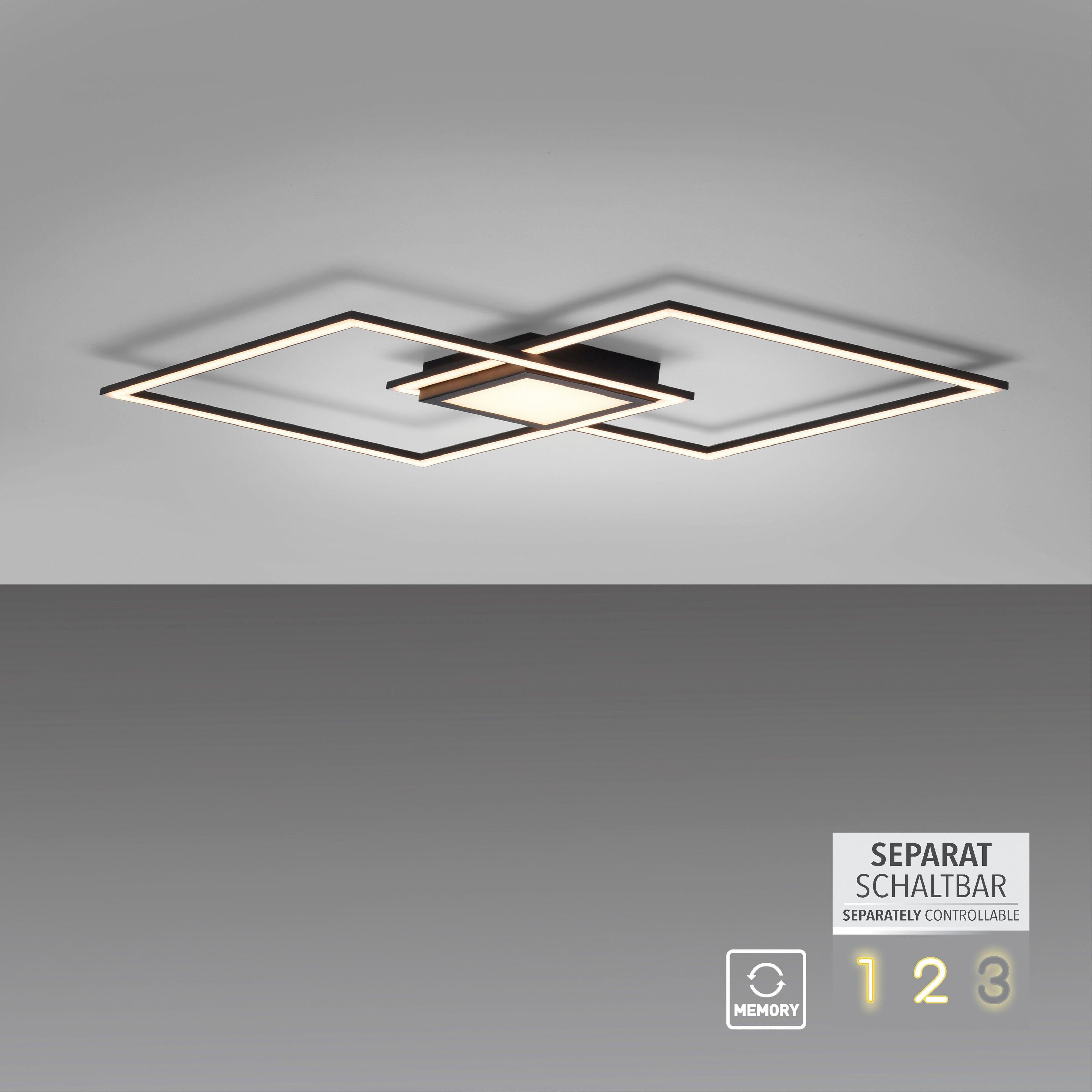 Deckenleuchte Leuchten ASMIN, separat steuerbar Warmweiß, Direkt integriert, steuerbar separat fest (Schalter), LED, (Schalter) LED