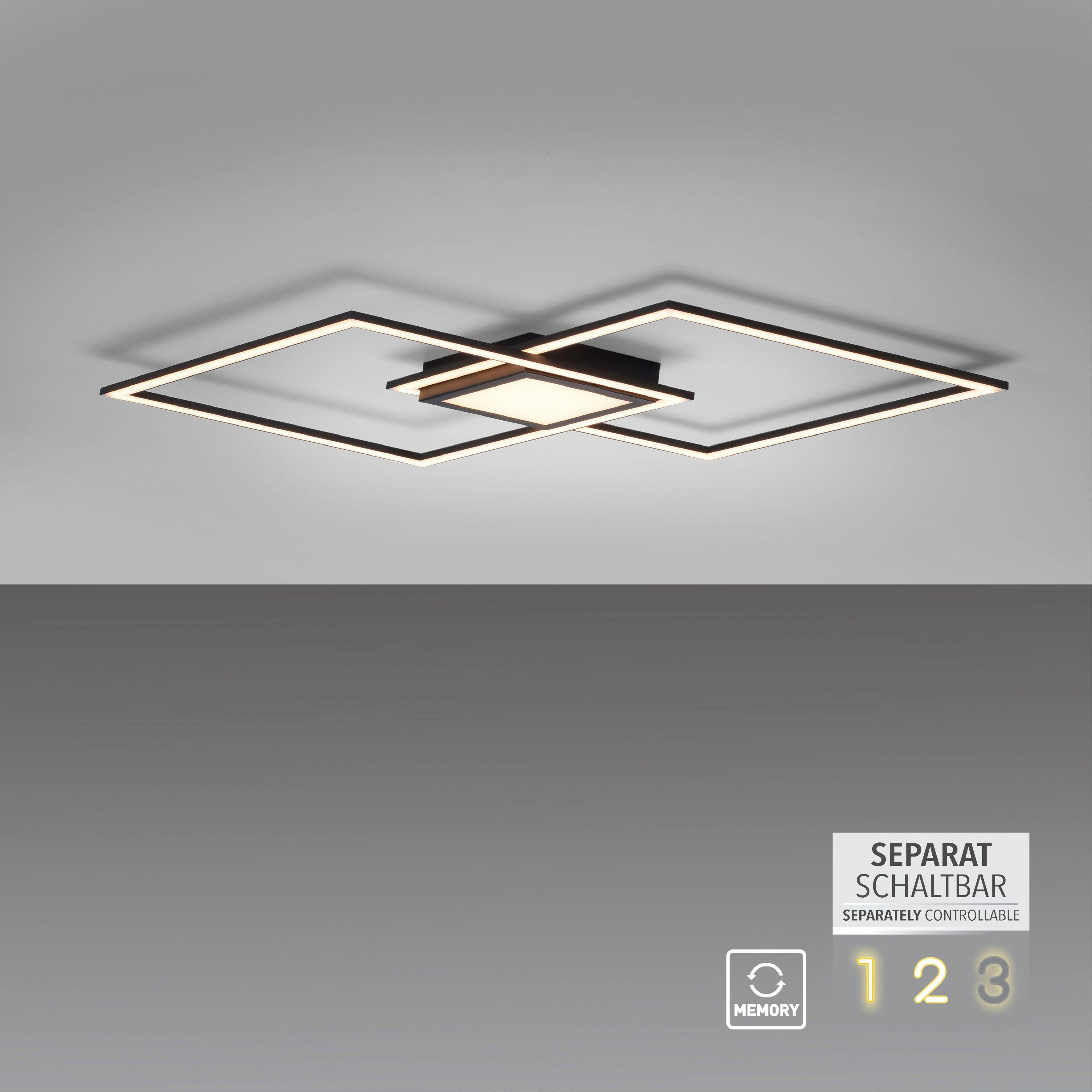 Direkt Deckenleuchte steuerbar LED steuerbar LED, ASMIN, separat fest Leuchten Warmweiß, (Schalter) integriert, separat (Schalter),